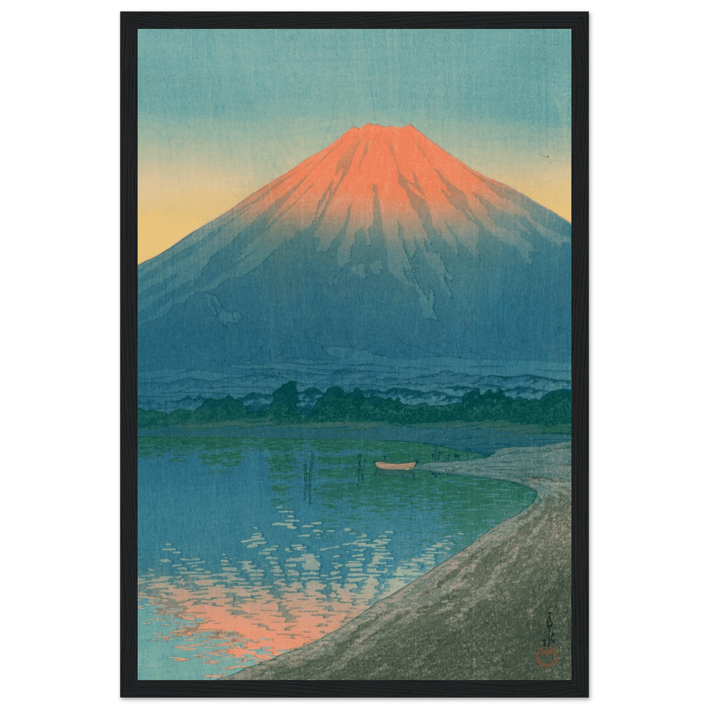 Tagesanbruch am Yamanaka - See - Gerahmte Eleganz - HINORI