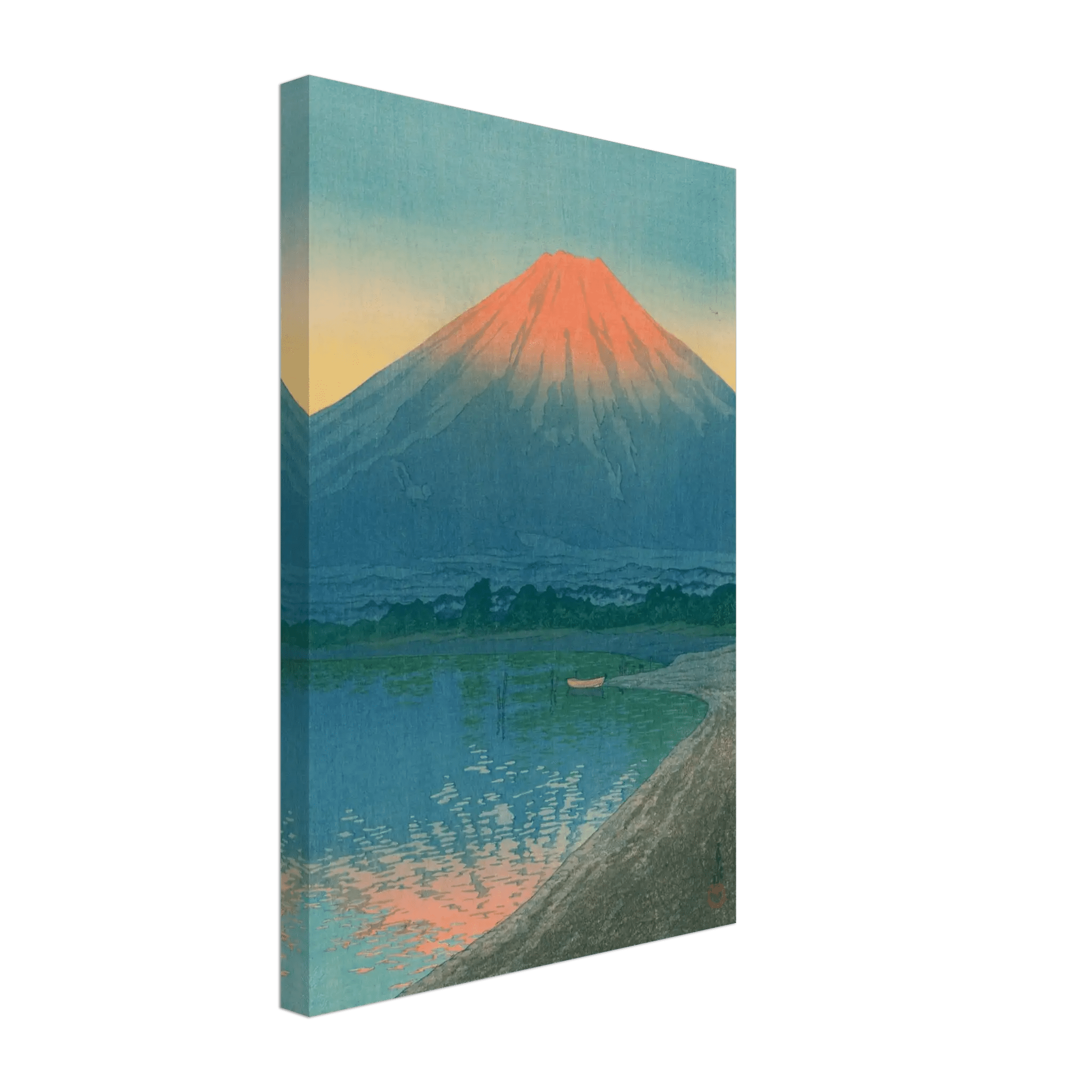 Tagesanbruch am Yamanaka - See - Leinwand Edition - HINORI