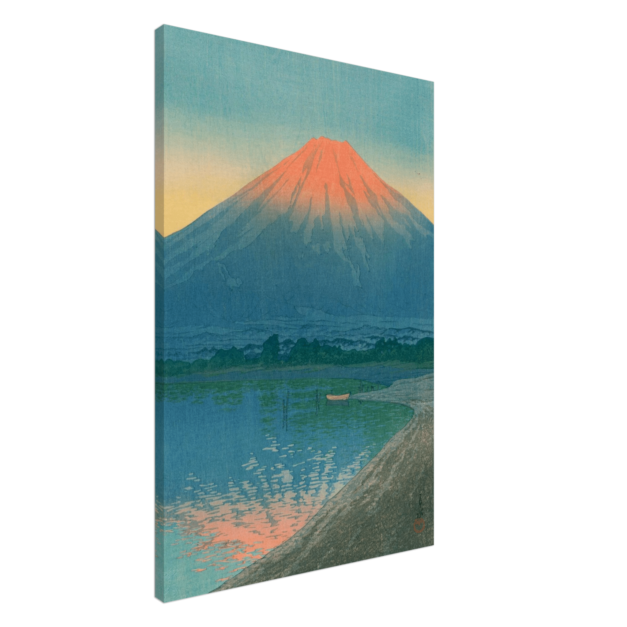 Tagesanbruch am Yamanaka - See - Leinwand Edition - HINORI