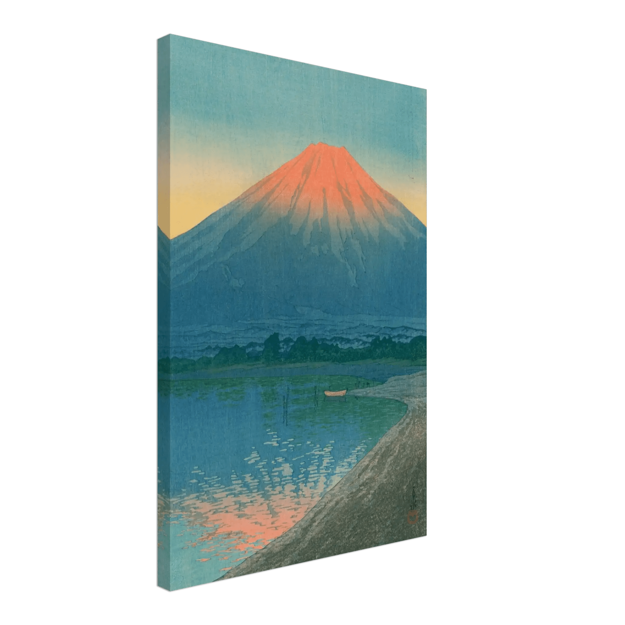 Tagesanbruch am Yamanaka - See - Leinwand Edition - HINORI