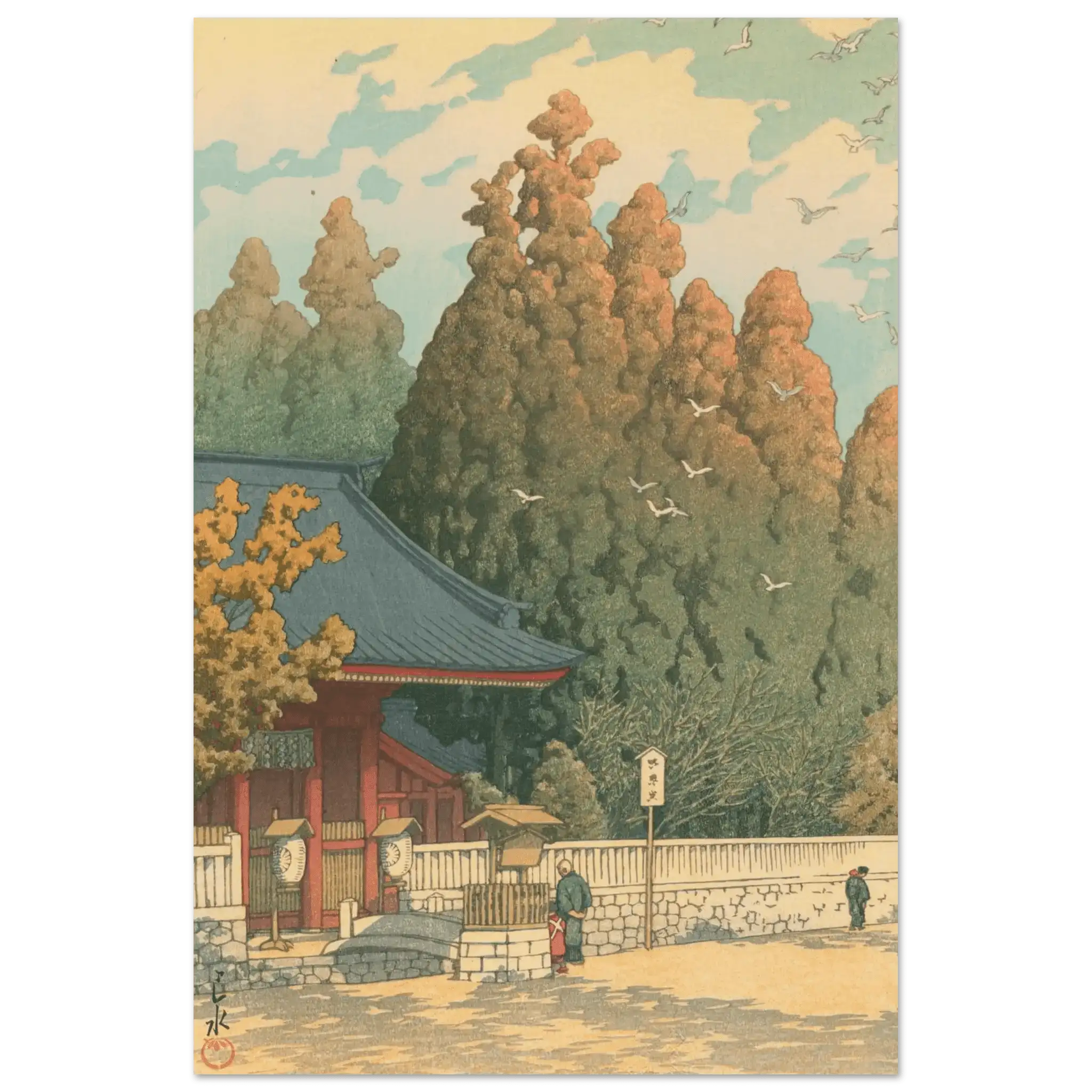 Tempeltor im Herbstlicht - Fine Art Prints - HINORI