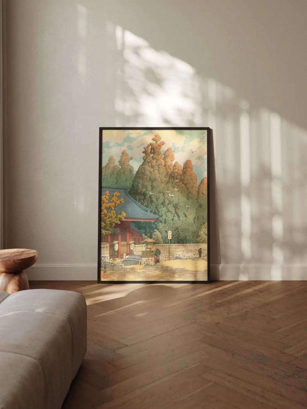 Tempeltor im Herbstlicht - Gerahmte Eleganz - HINORI