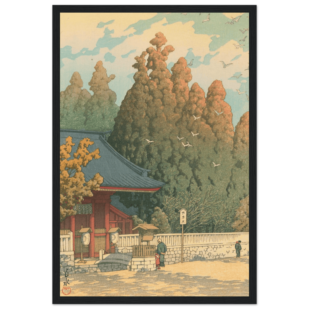 Tempeltor im Herbstlicht - Gerahmte Eleganz - HINORI