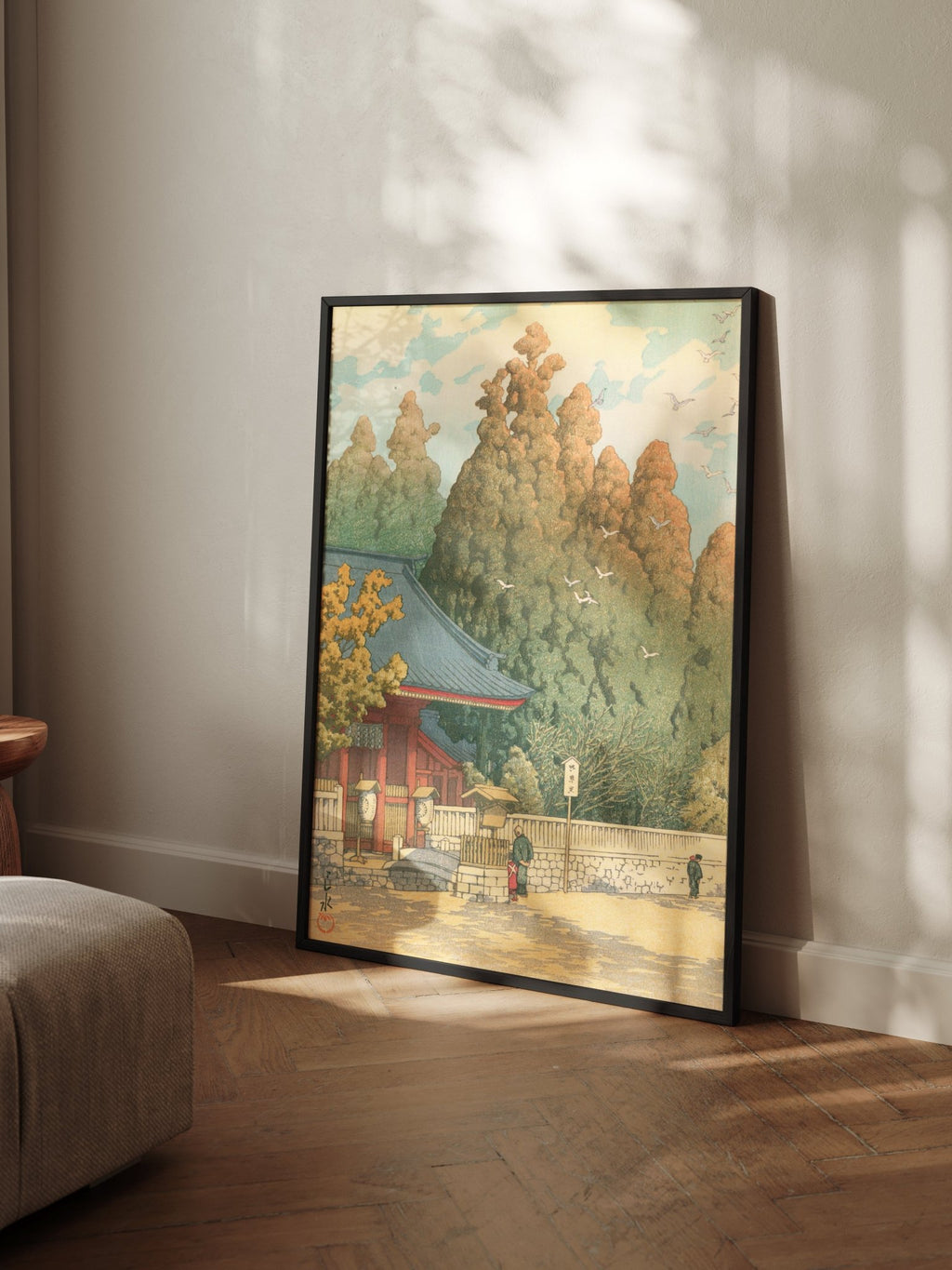 Tempeltor im Herbstlicht - Gerahmte Eleganz - HINORI