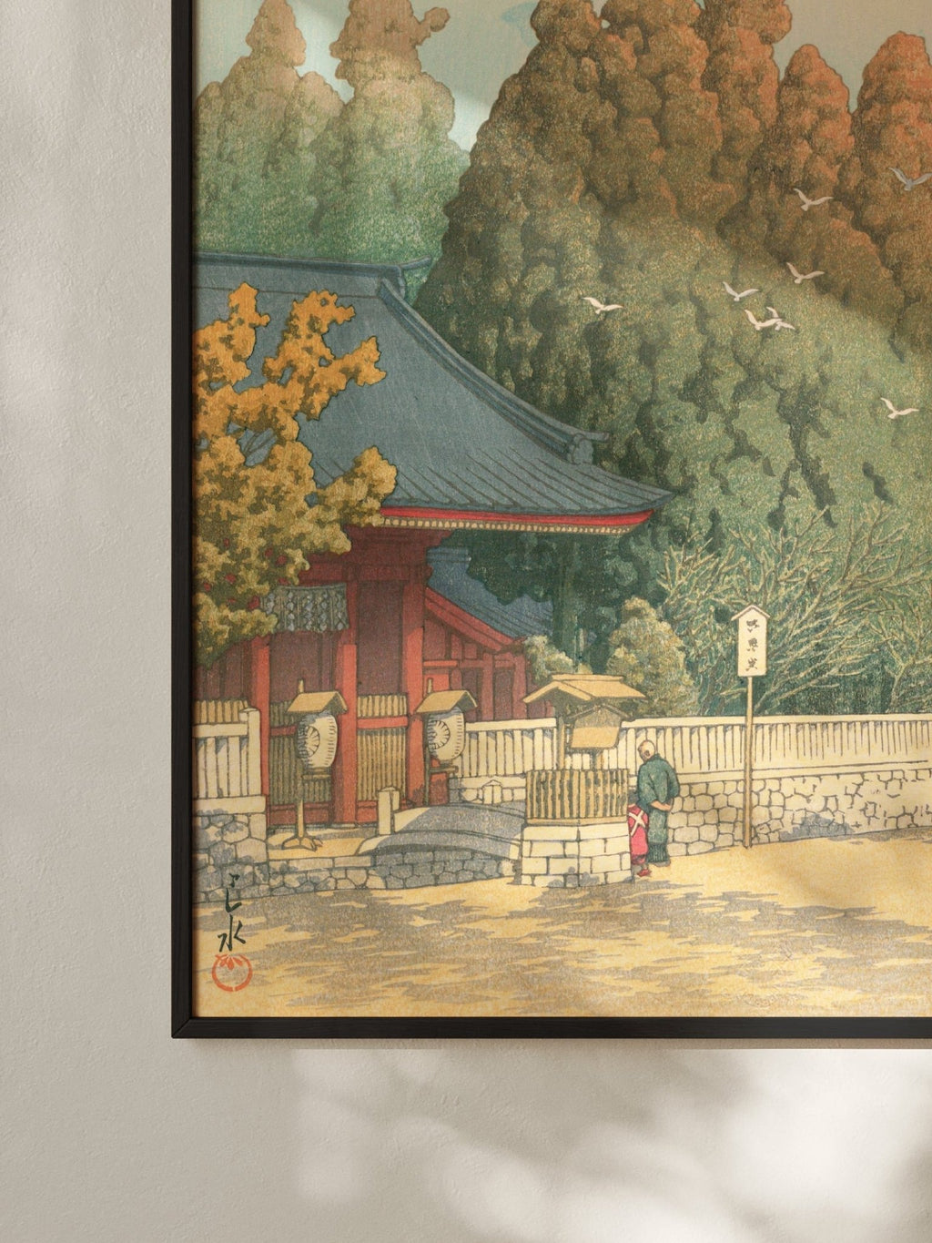 Tempeltor im Herbstlicht - Gerahmte Eleganz - HINORI