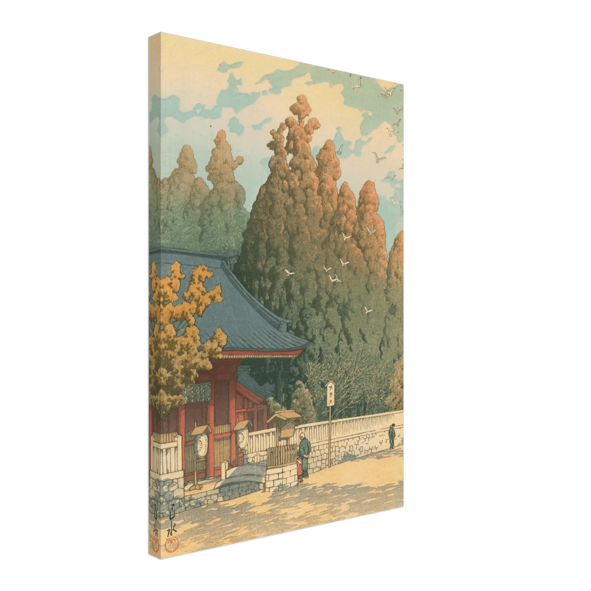 Tempeltor im Herbstlicht - Leinwand Edition - HINORI