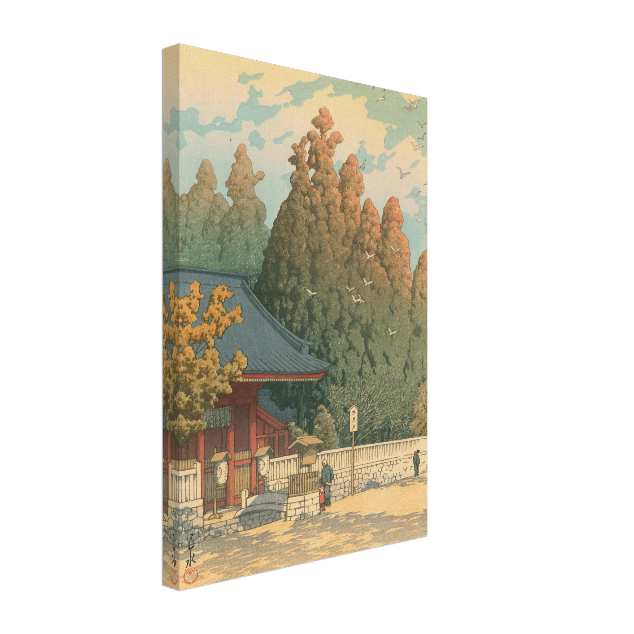 Tempeltor im Herbstlicht - Leinwand Edition - HINORI