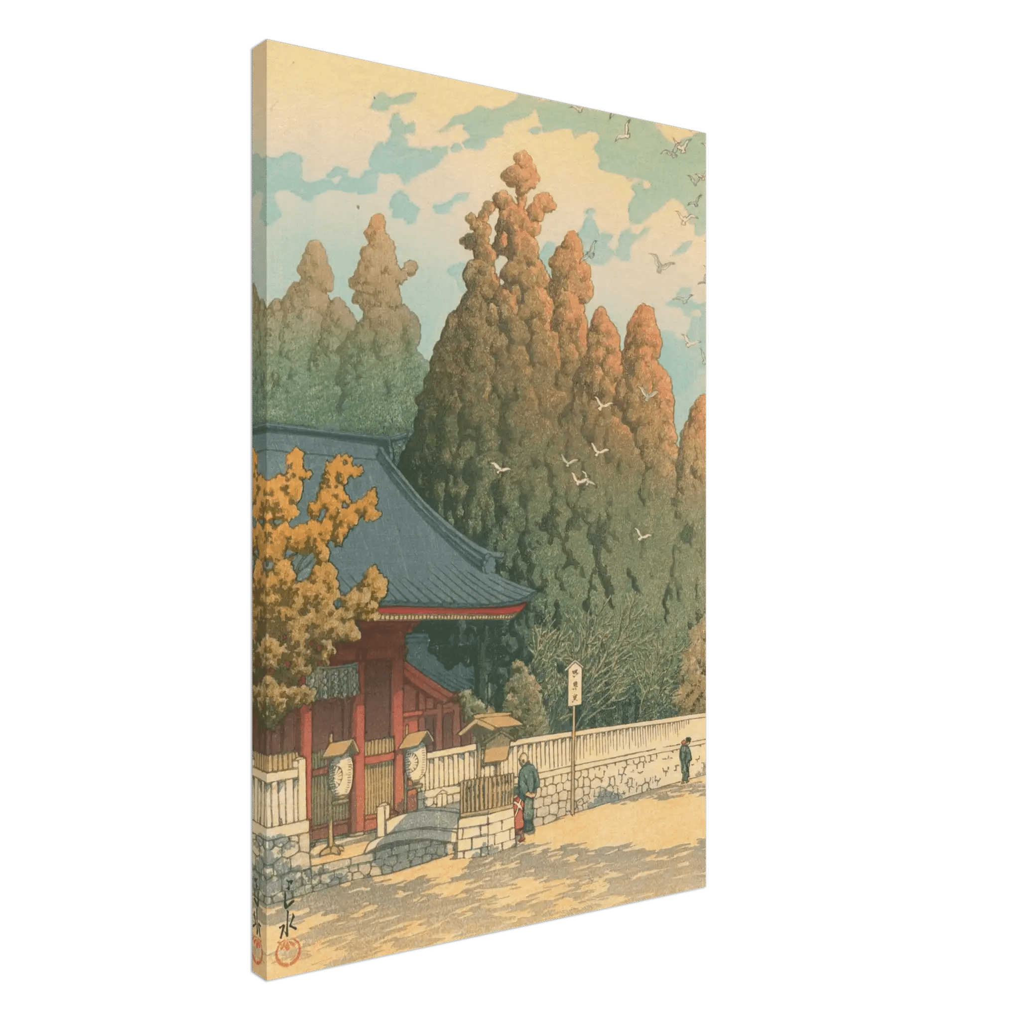 Tempeltor im Herbstlicht - Leinwand Edition - HINORI