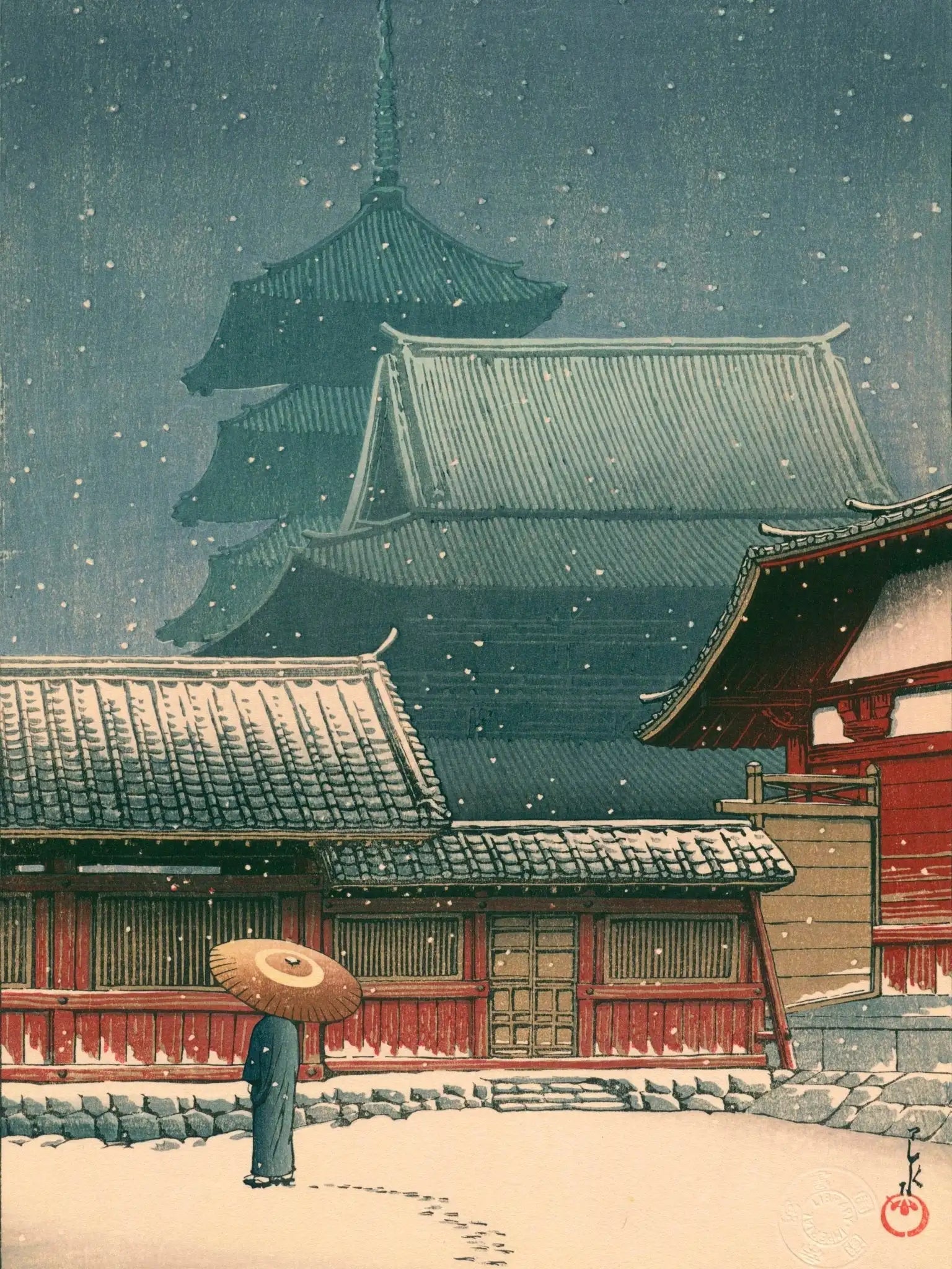 Tennō - ji - Tempel in Ōsaka - Gerahmte Eleganz - HINORI