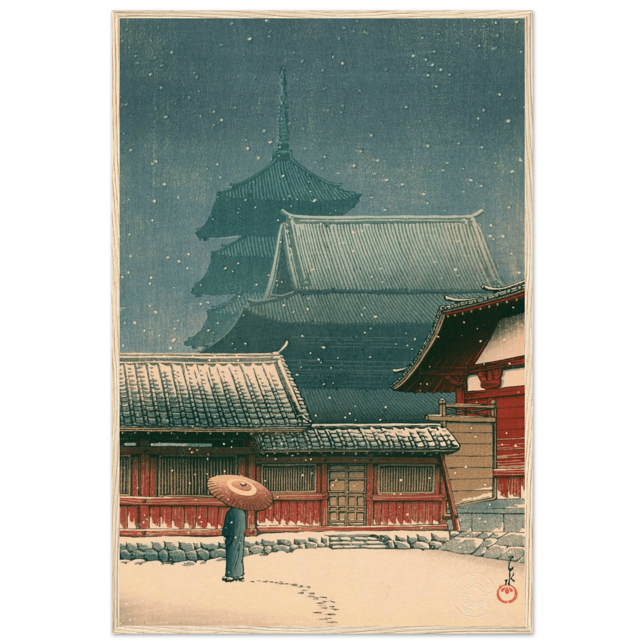 Tennō - ji - Tempel in Ōsaka - Gerahmte Eleganz - HINORI