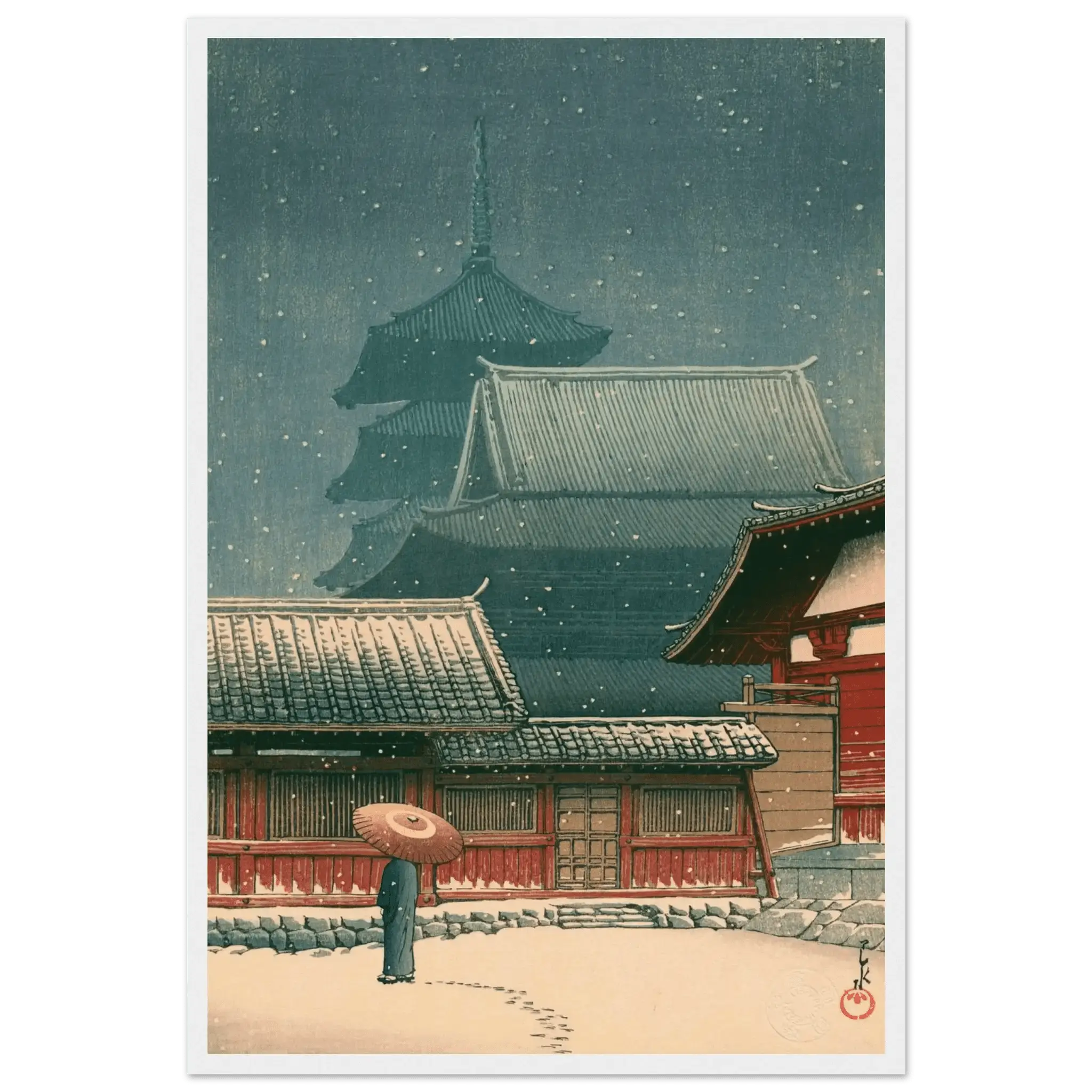 Tennō - ji - Tempel in Ōsaka - Gerahmte Eleganz - HINORI