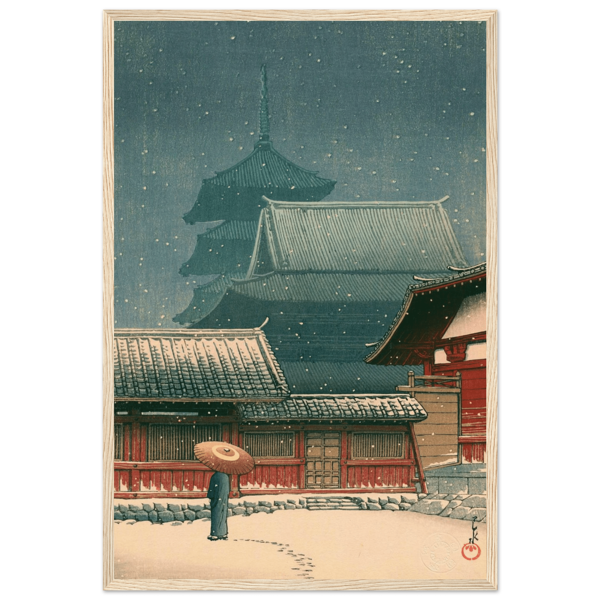 Tennō - ji - Tempel in Ōsaka - Gerahmte Eleganz - HINORI