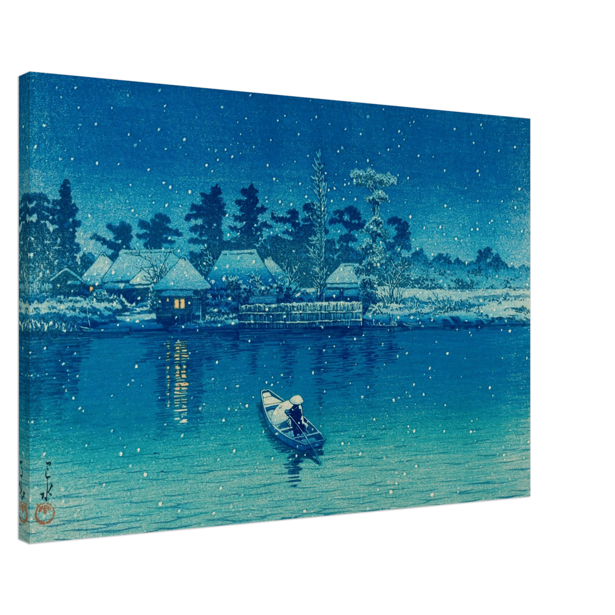 Ushibori im Schnee - Leinwand Edition - HINORI