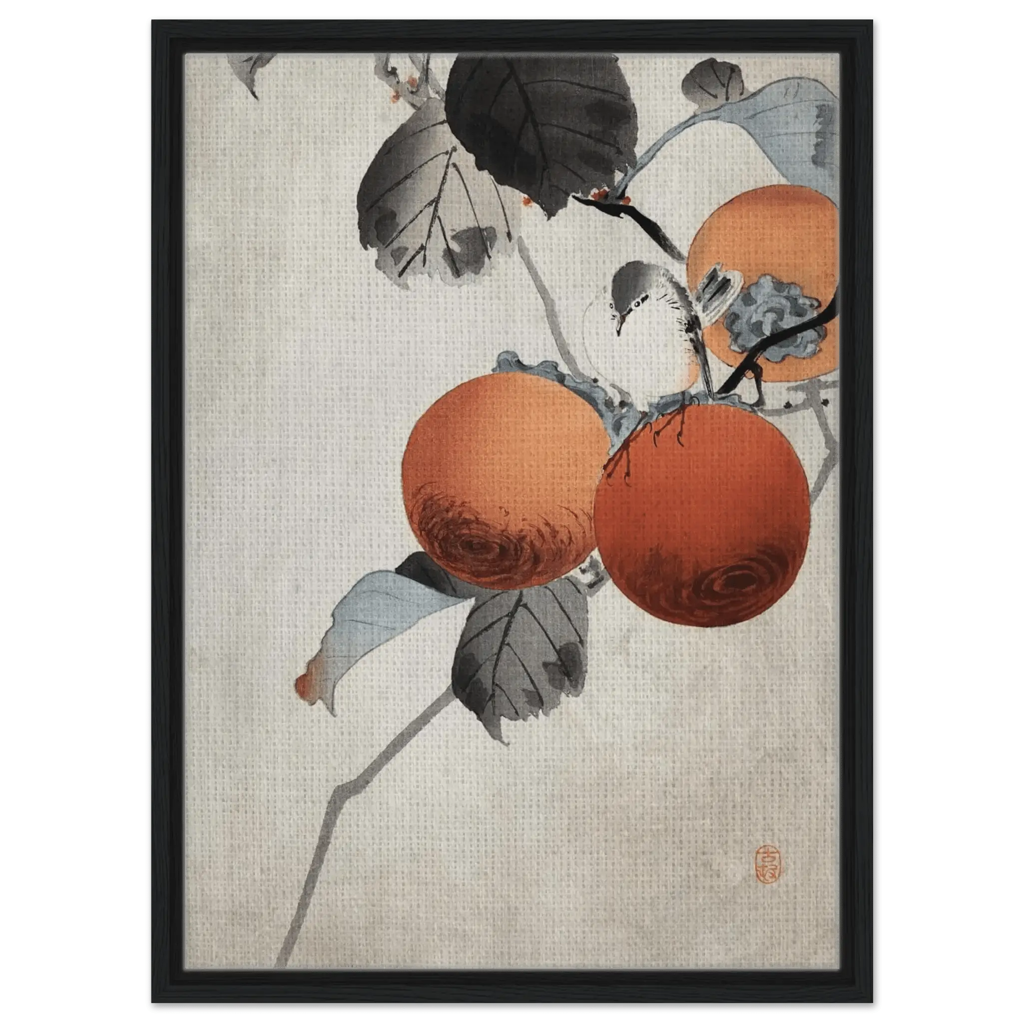 Vogel auf Kaki - Zweigen - Signature Collection - HINORI