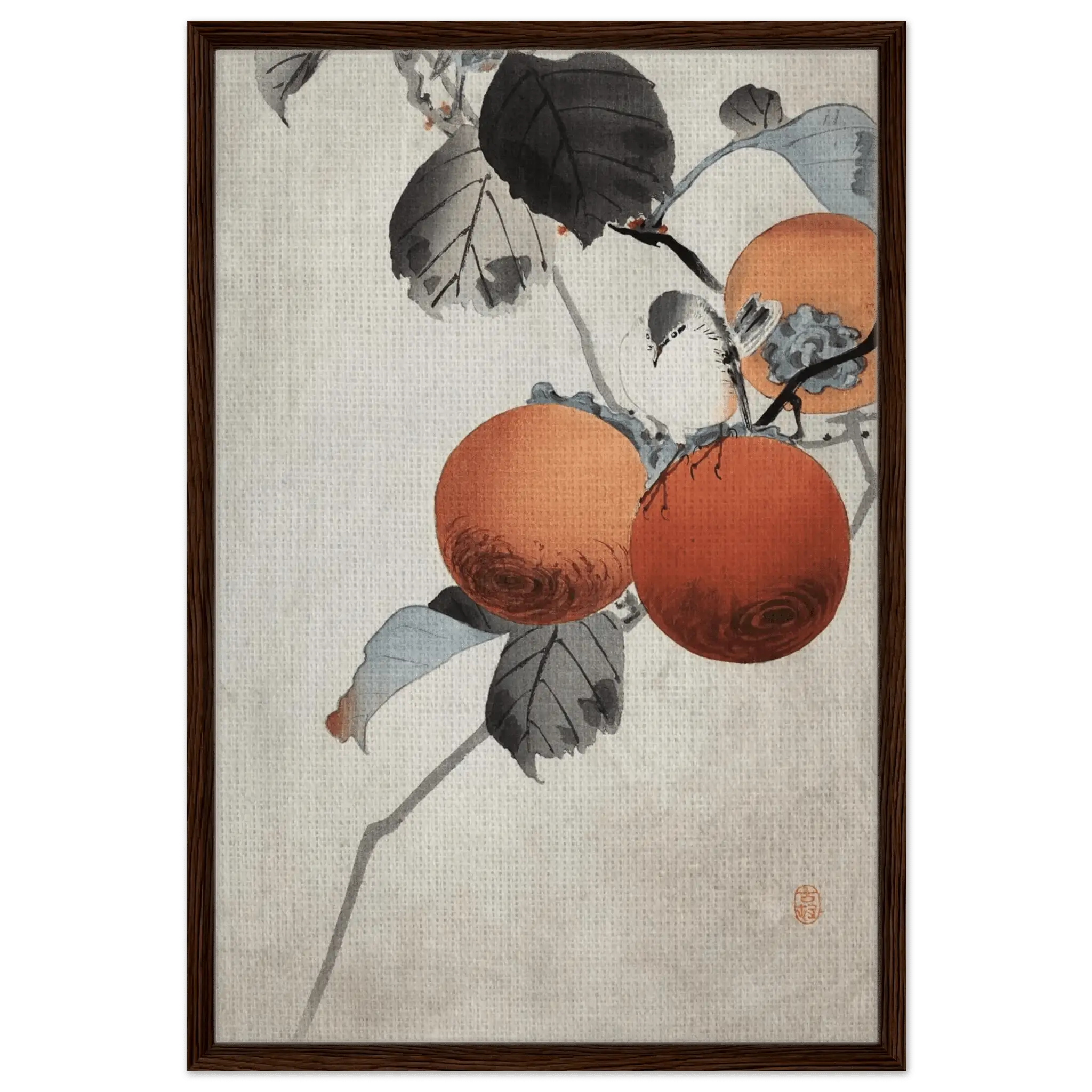 Vogel auf Kaki - Zweigen - Signature Collection - HINORI