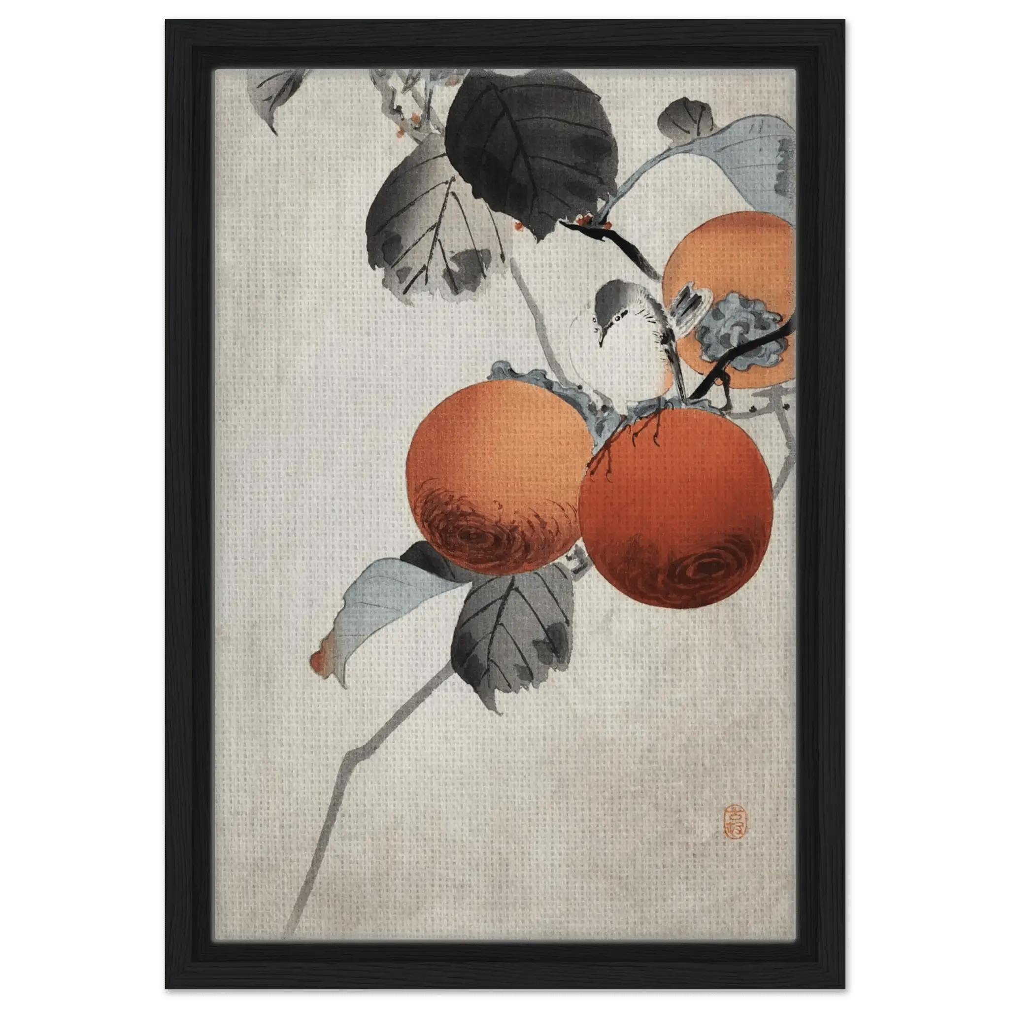 Vogel auf Kaki - Zweigen - Signature Collection - HINORI