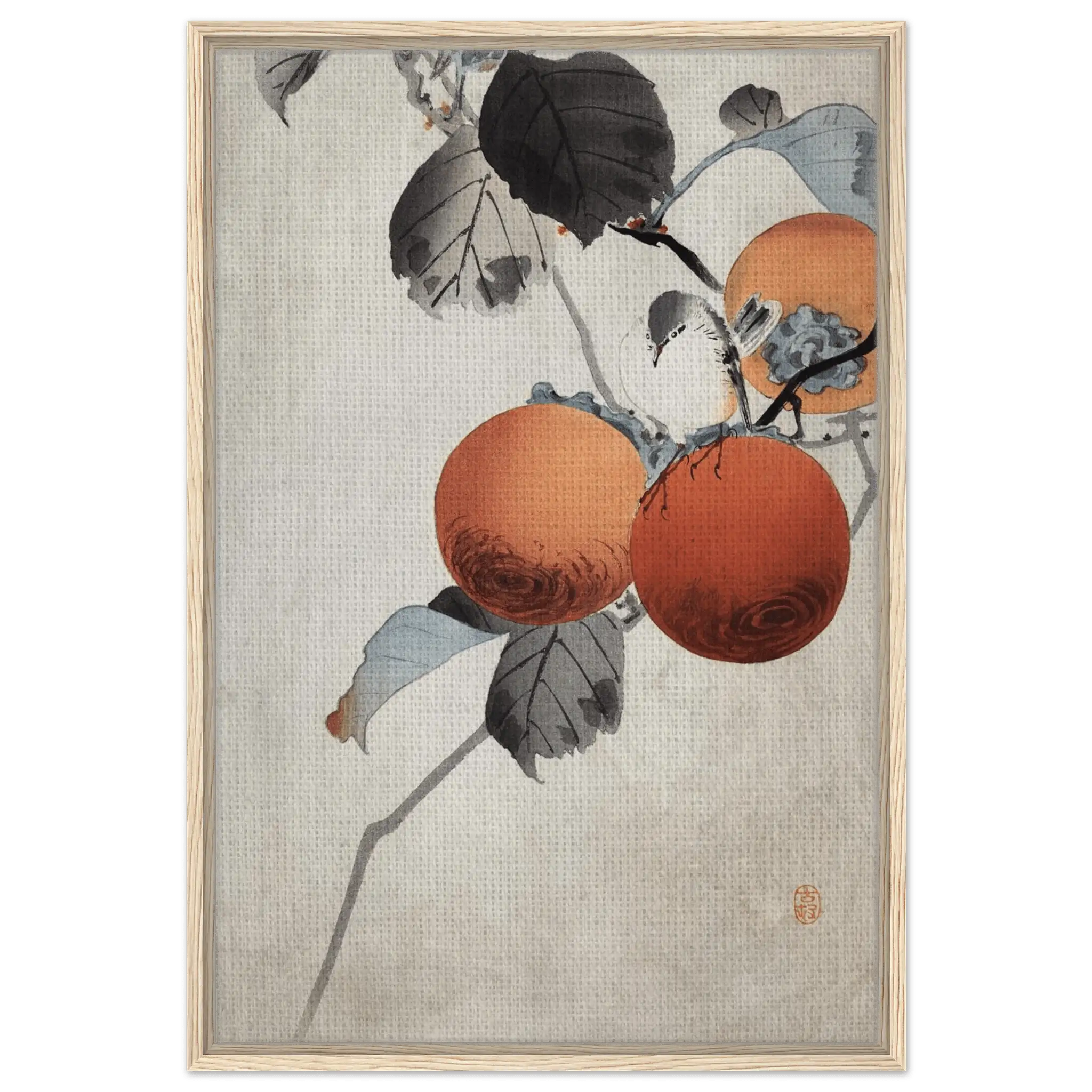 Vogel auf Kaki - Zweigen - Signature Collection - HINORI
