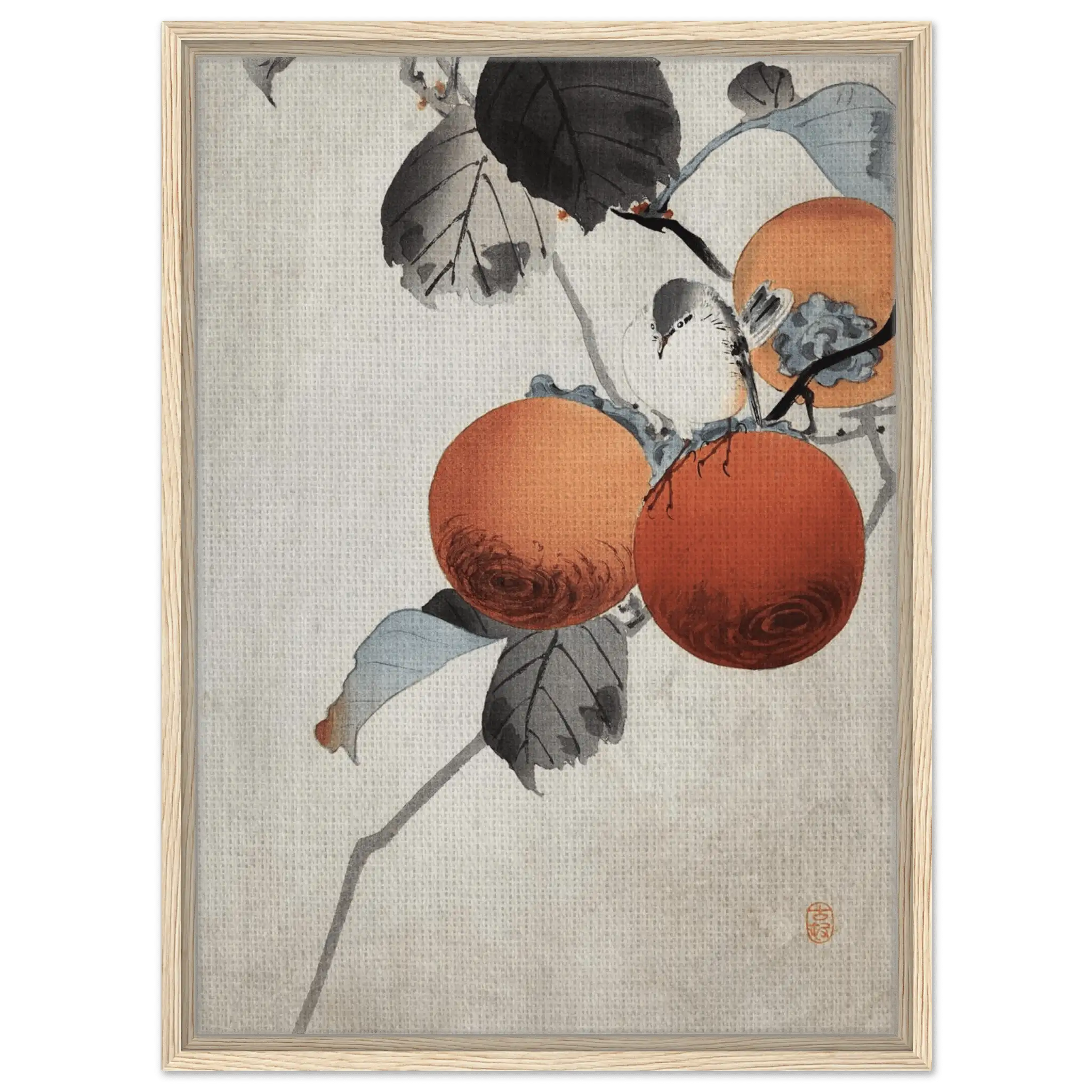 Vogel auf Kaki - Zweigen - Signature Collection - HINORI