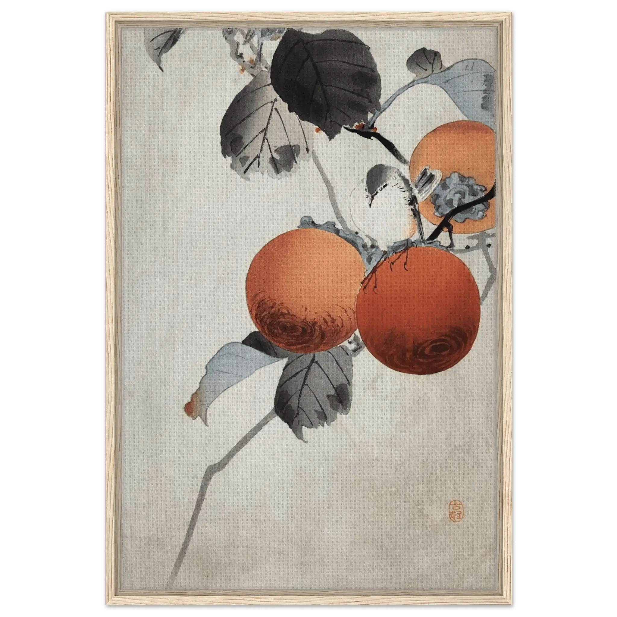 Vogel auf Kaki - Zweigen - Signature Collection - HINORI