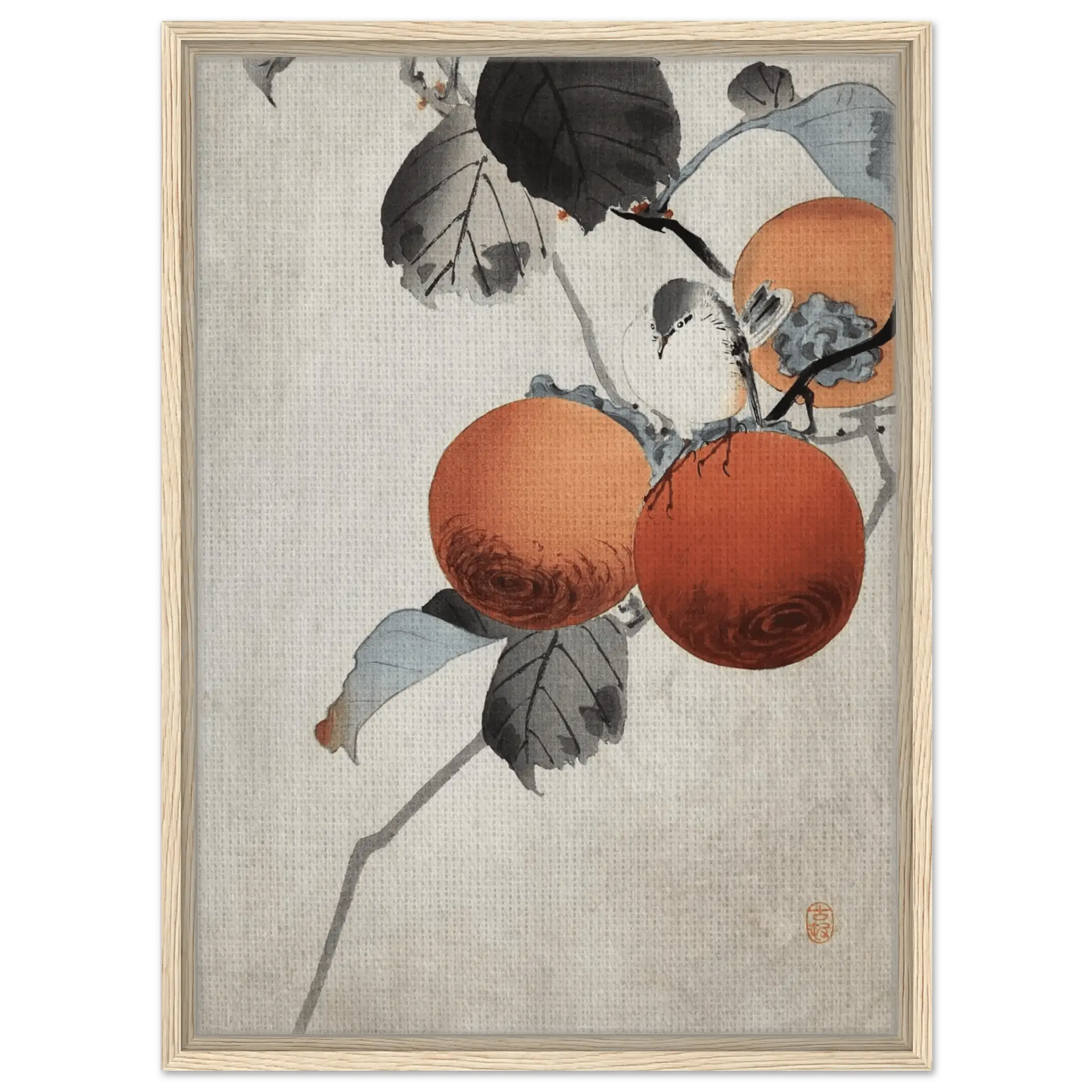 Vogel auf Kaki - Zweigen - Signature Collection - HINORI
