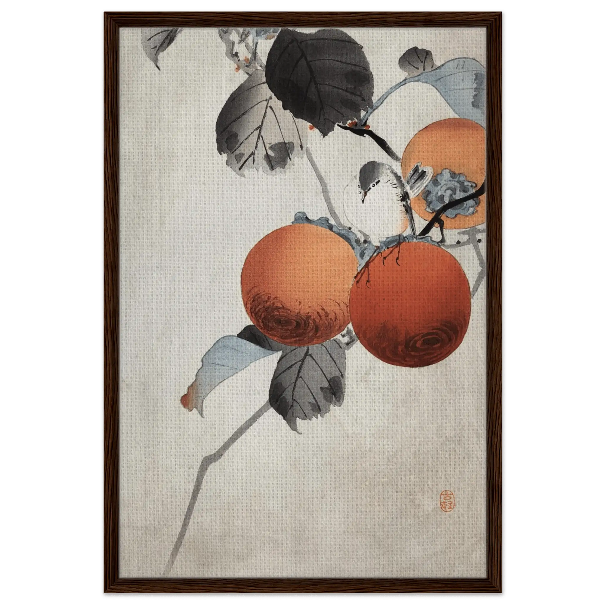 Vogel auf Kaki - Zweigen - Signature Collection - HINORI