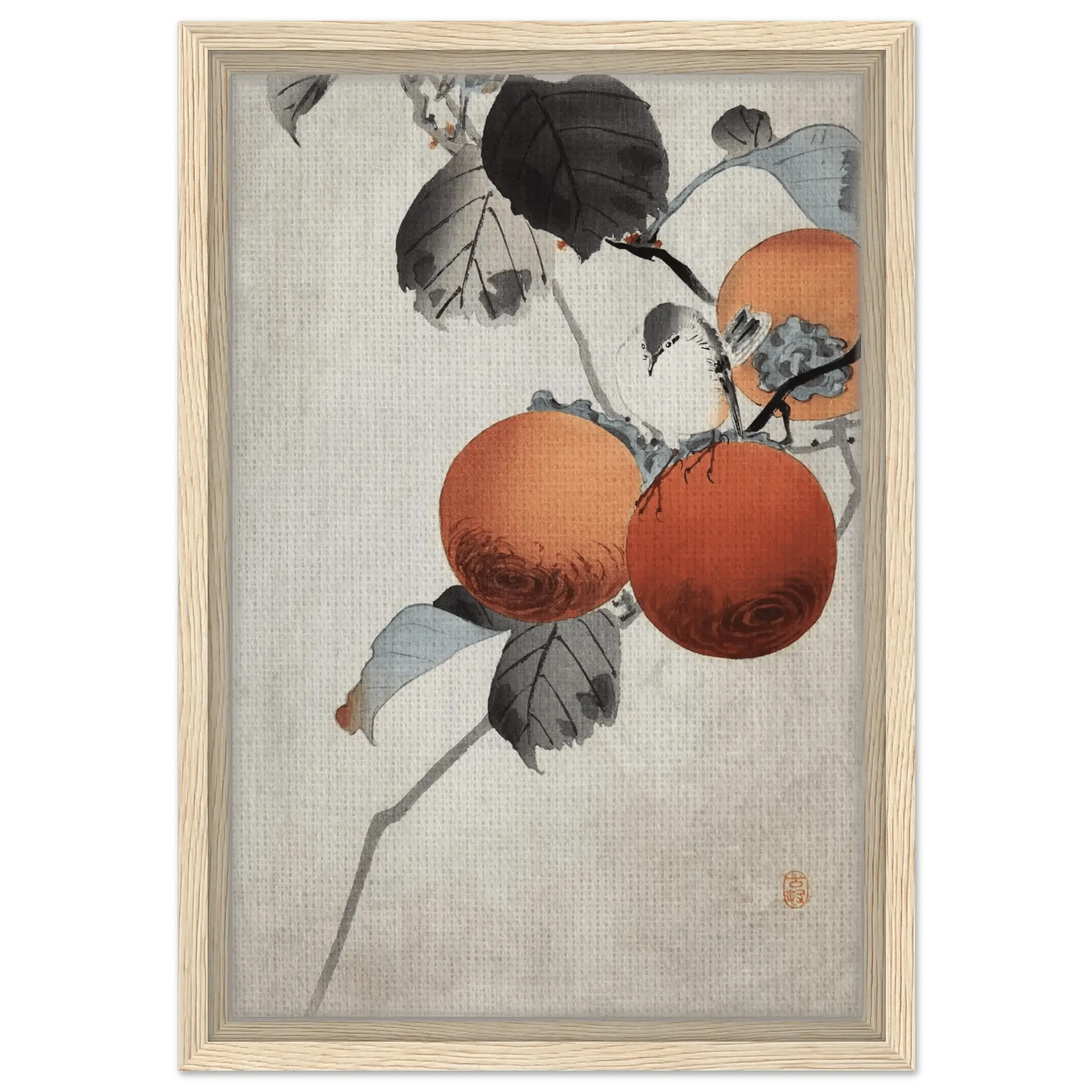 Vogel auf Kaki - Zweigen - Signature Collection - HINORI