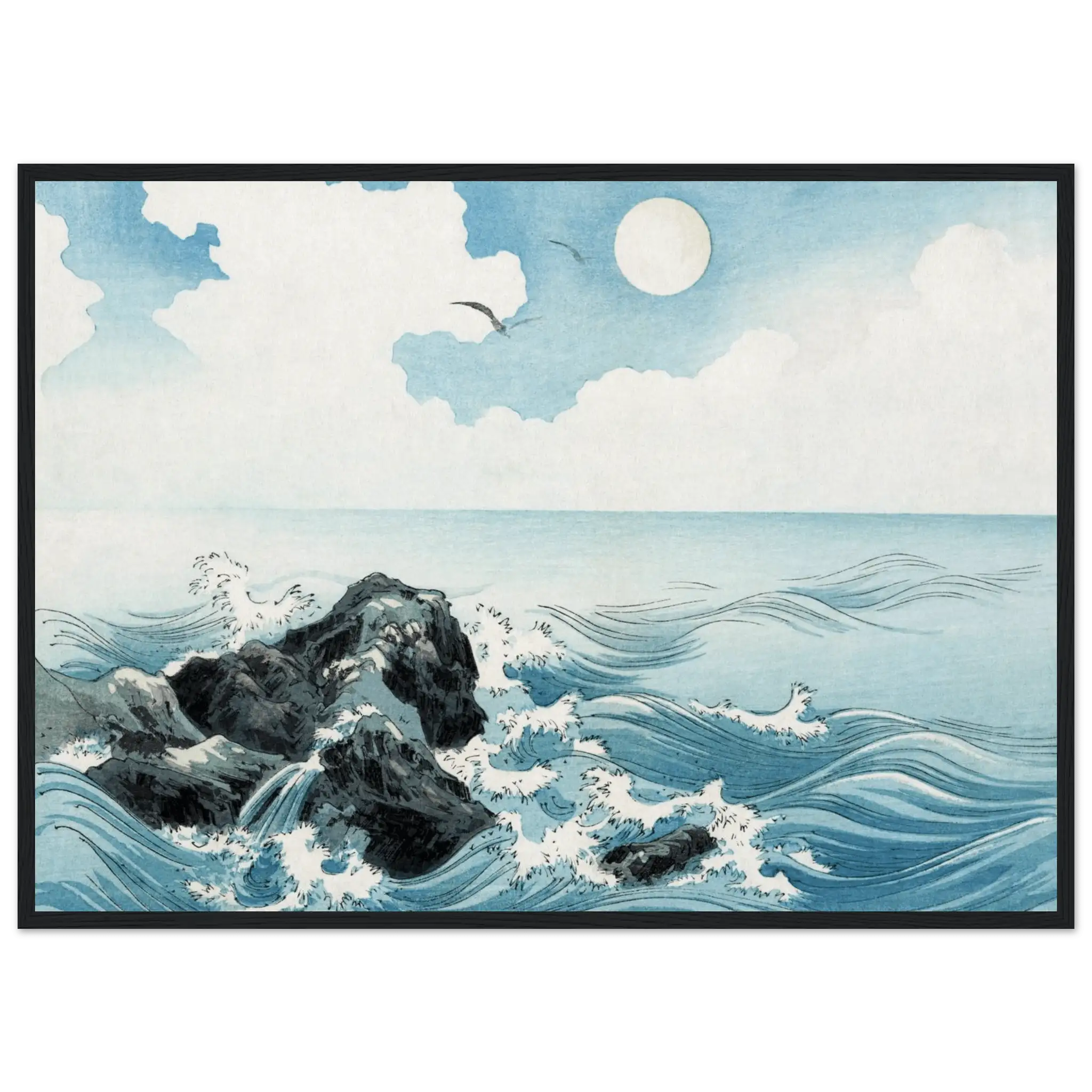 Wellen bei Kojima - Gerahmte Eleganz - HINORI
