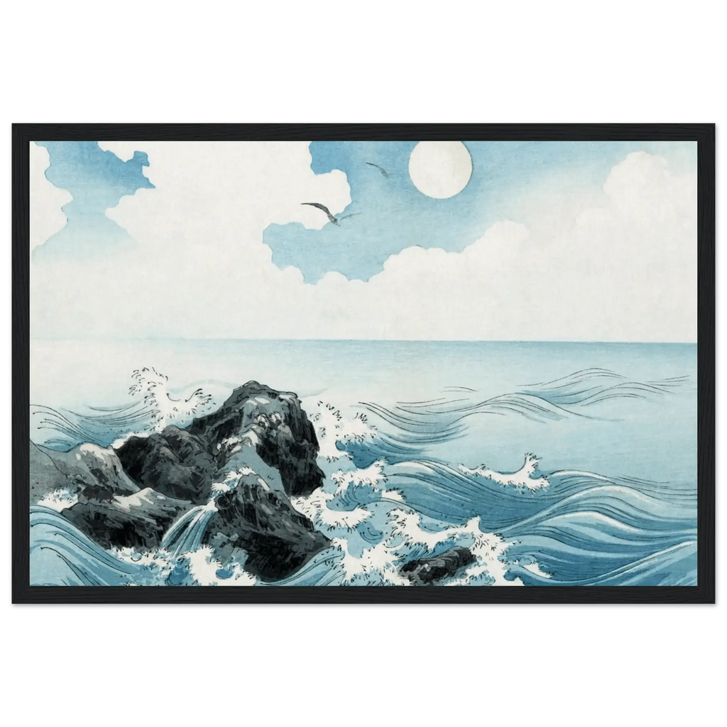 Wellen bei Kojima - Gerahmte Eleganz - HINORI