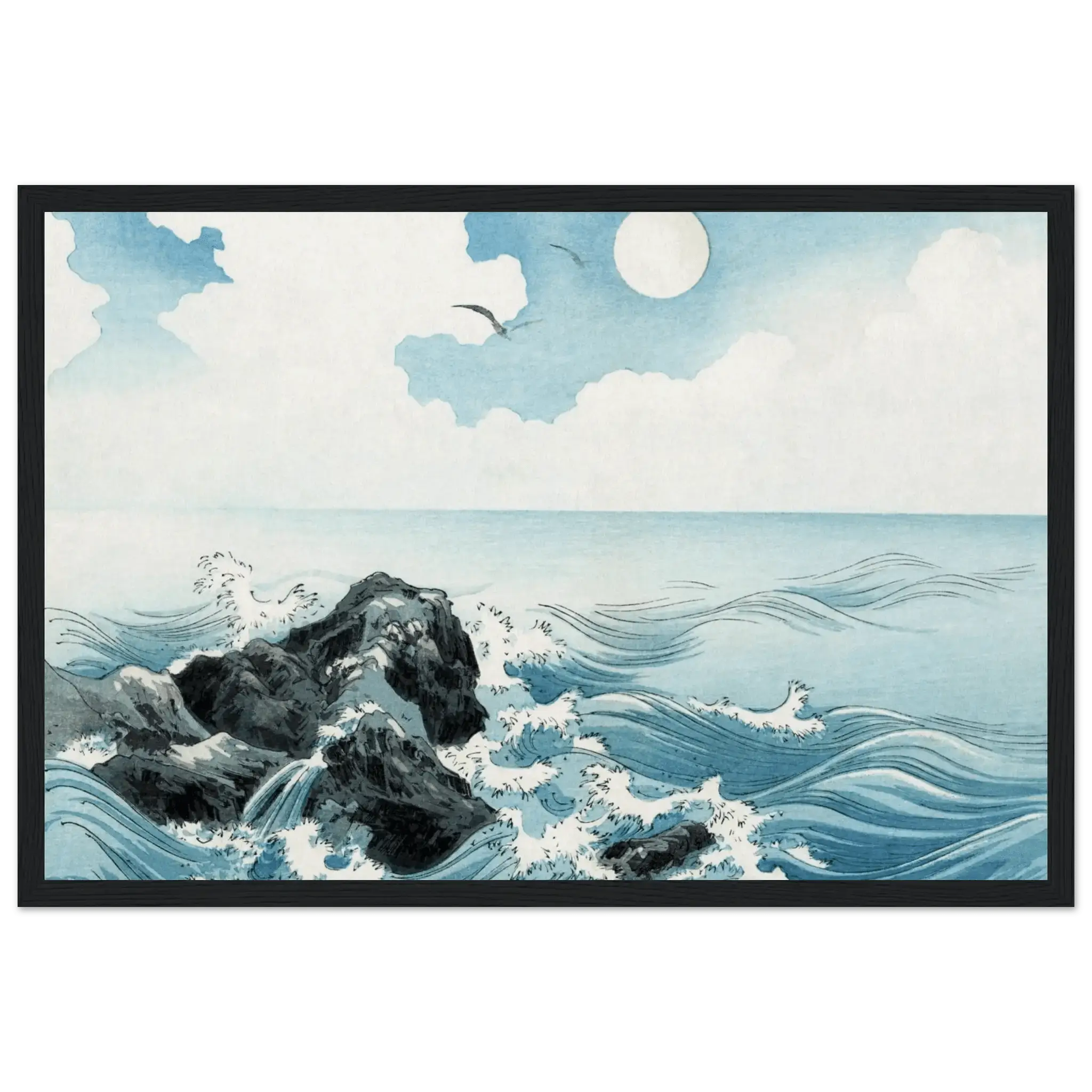 Wellen bei Kojima - Gerahmte Eleganz - HINORI