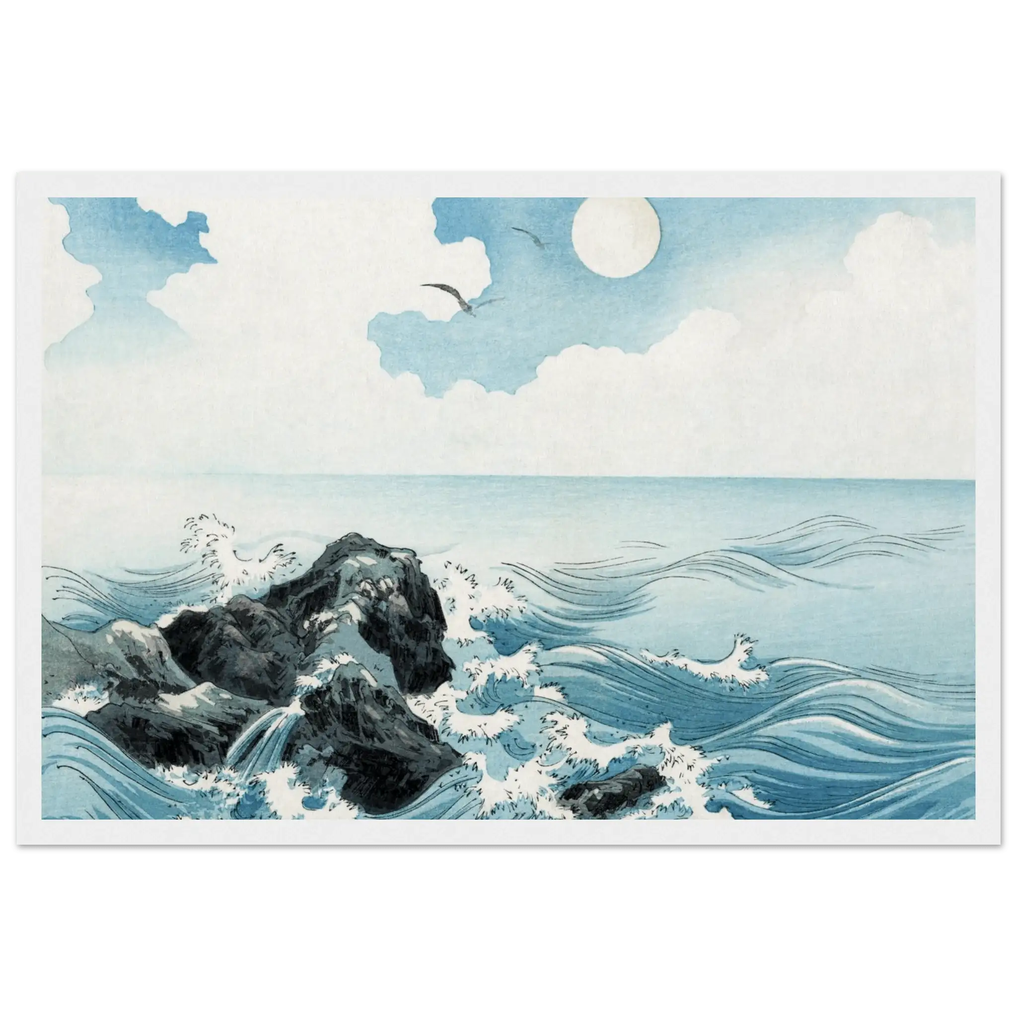 Wellen bei Kojima - Gerahmte Eleganz - HINORI