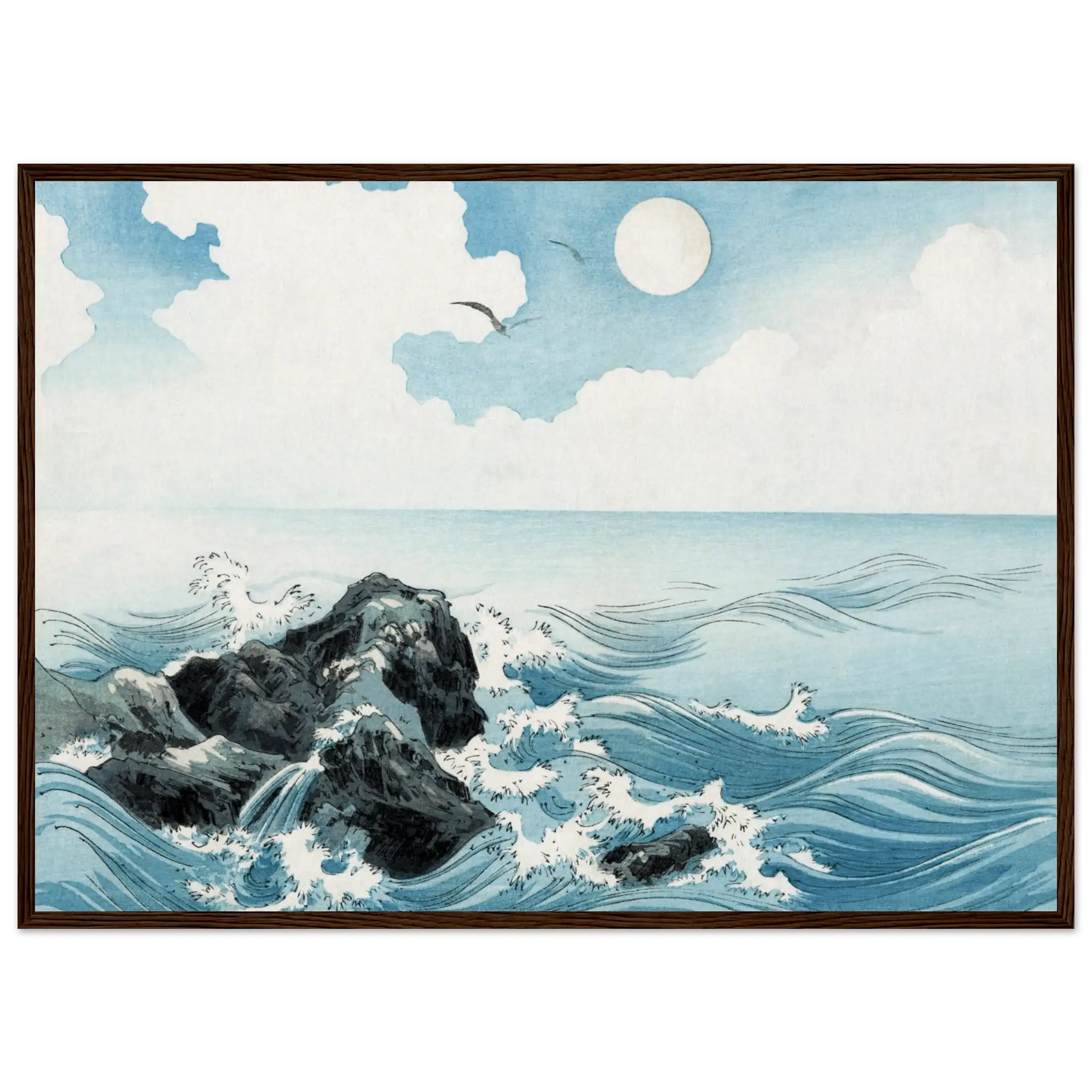 Wellen bei Kojima - Gerahmte Eleganz - HINORI