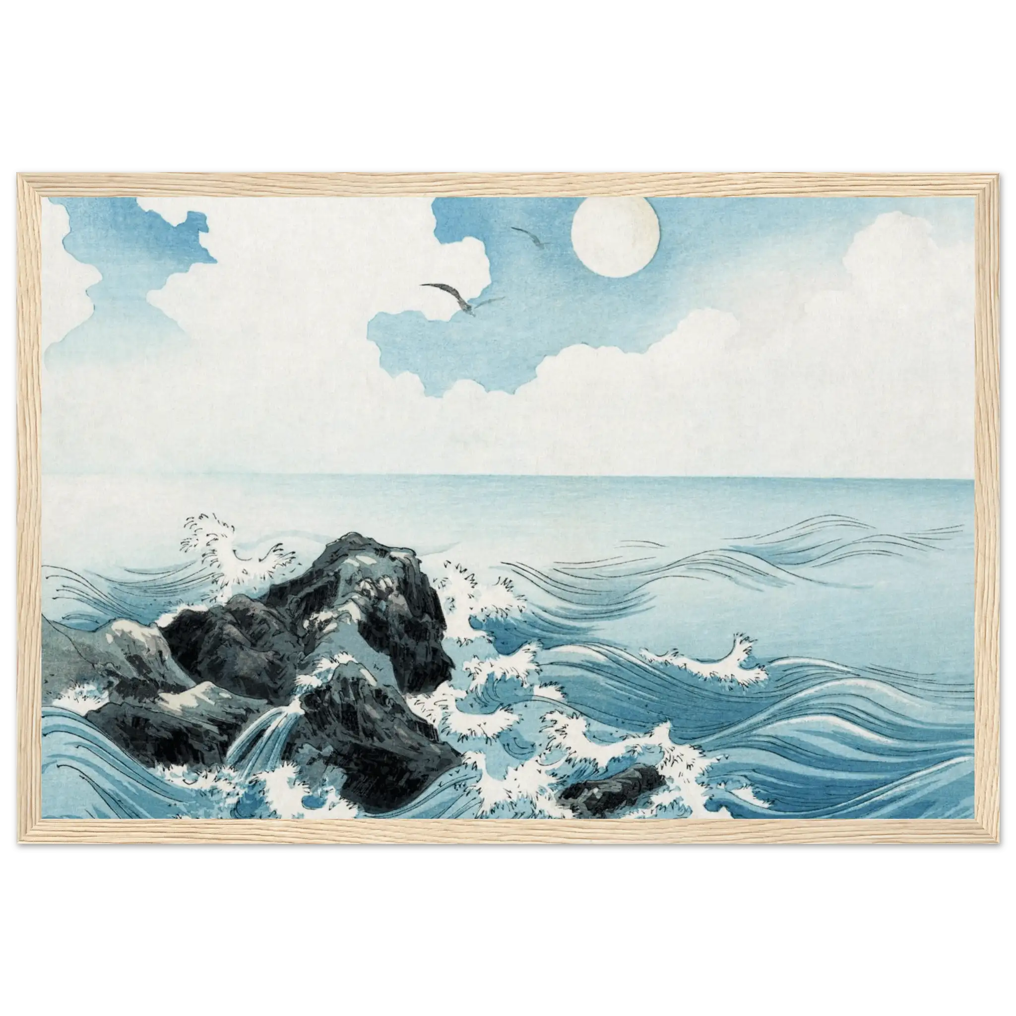 Wellen bei Kojima - Gerahmte Eleganz - HINORI