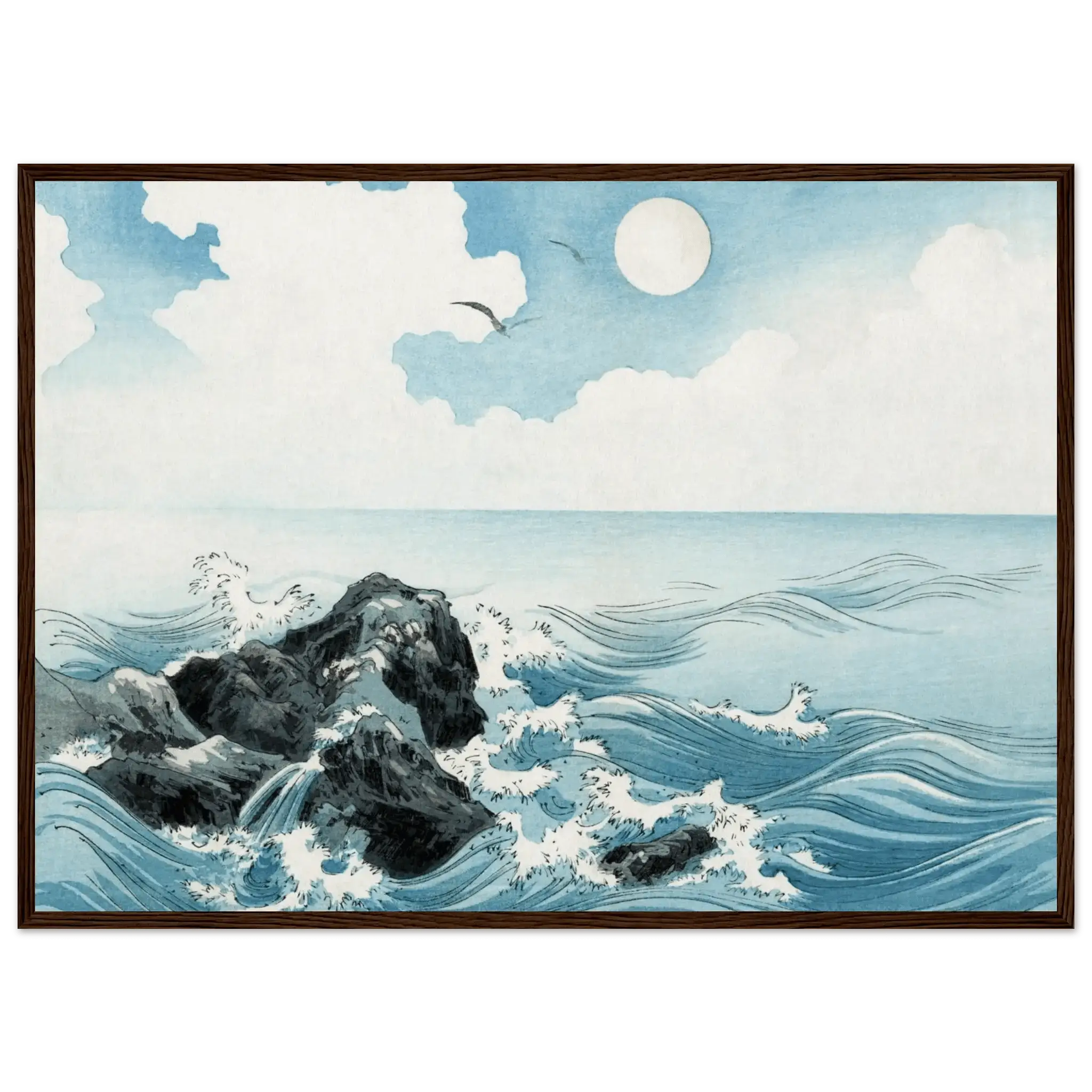 Wellen bei Kojima - Gerahmte Eleganz - HINORI