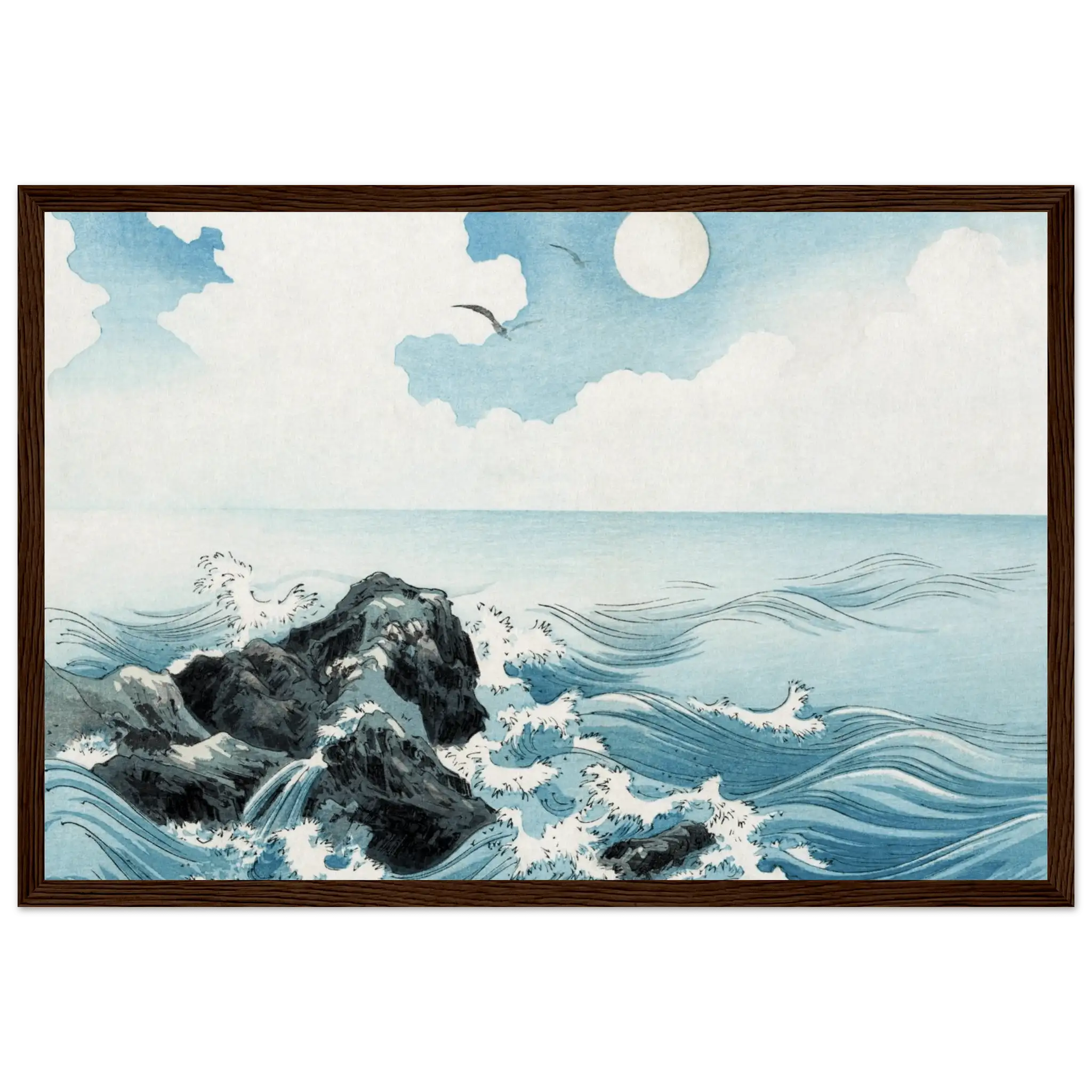 Wellen bei Kojima - Gerahmte Eleganz - HINORI
