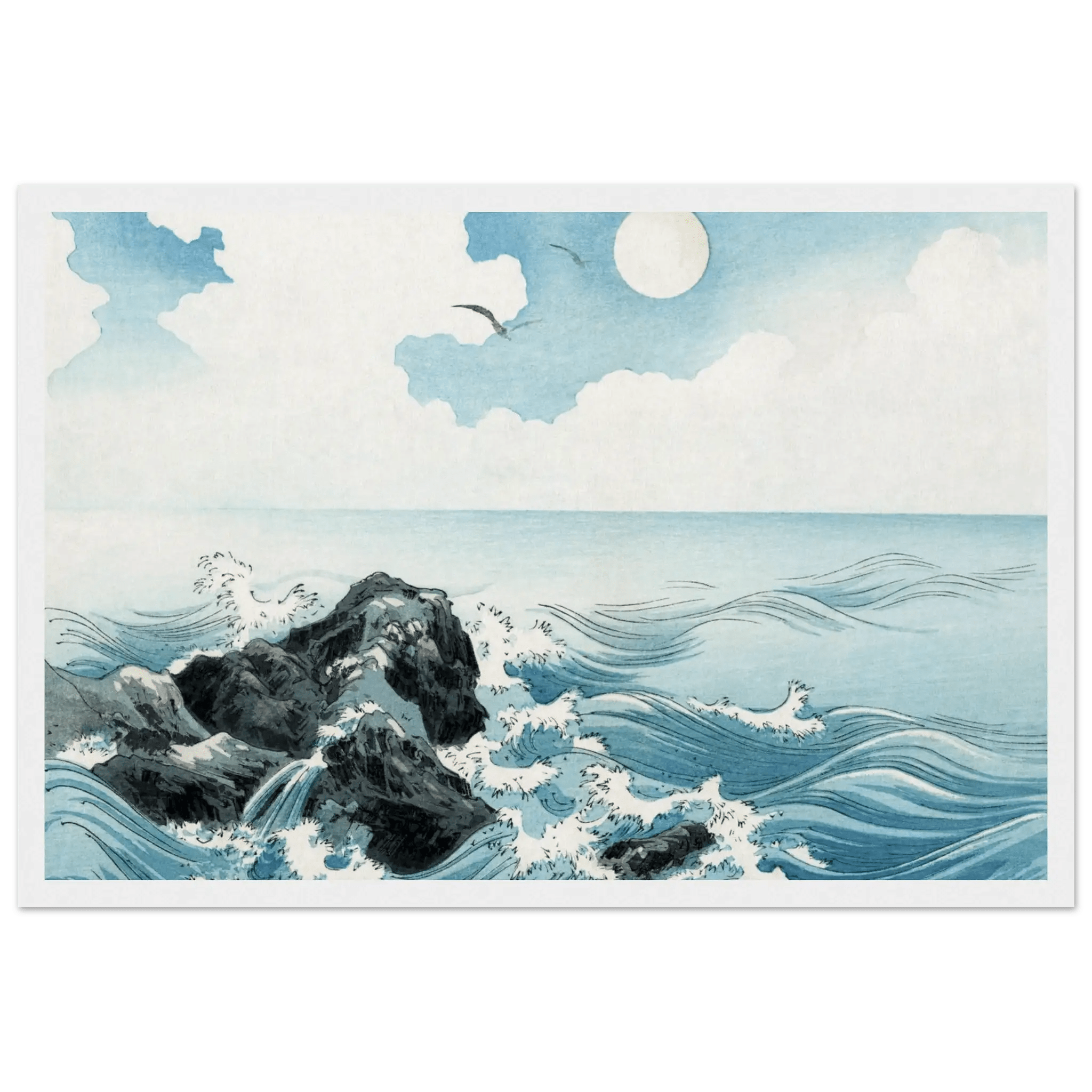 Wellen bei Kojima - Gerahmte Eleganz - HINORI