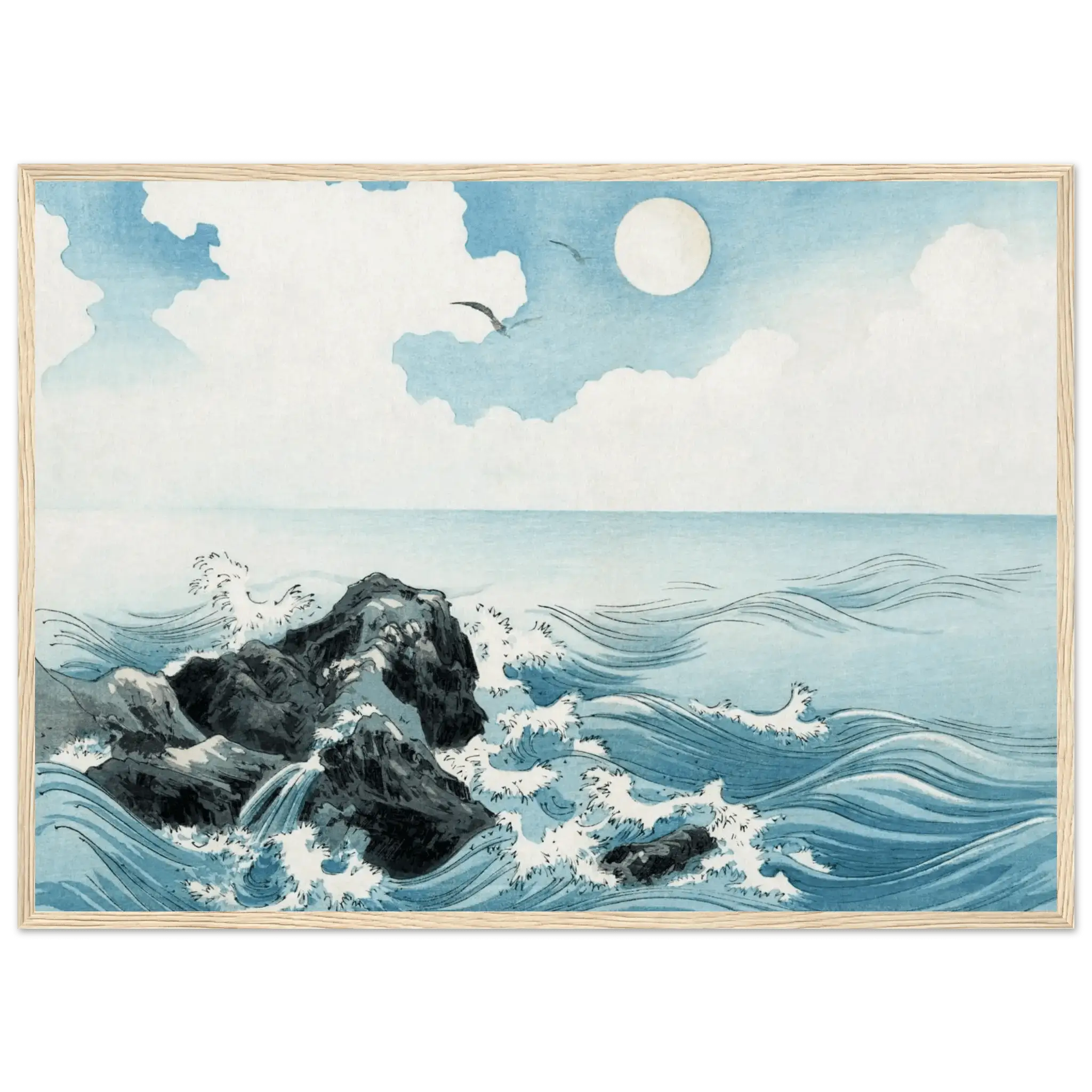 Wellen bei Kojima - Gerahmte Eleganz - HINORI