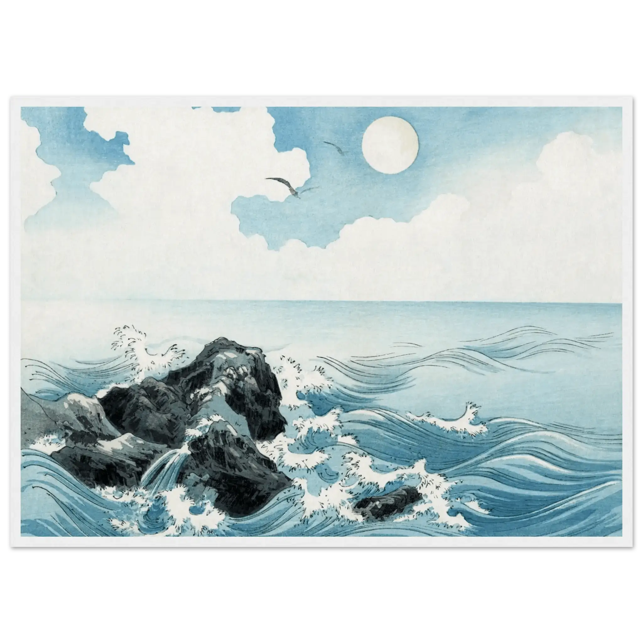 Wellen bei Kojima - Gerahmte Eleganz - HINORI