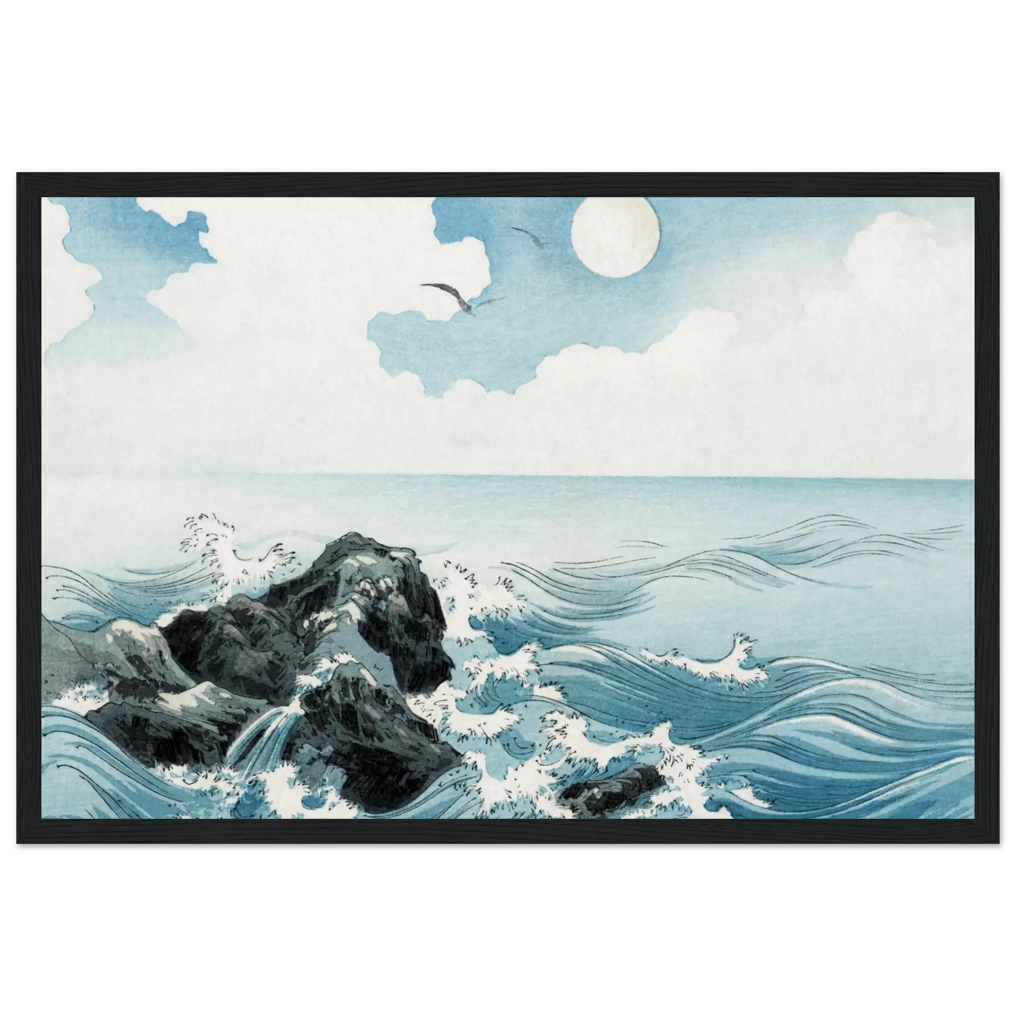 Wellen bei Kojima - Gerahmte Eleganz - HINORI