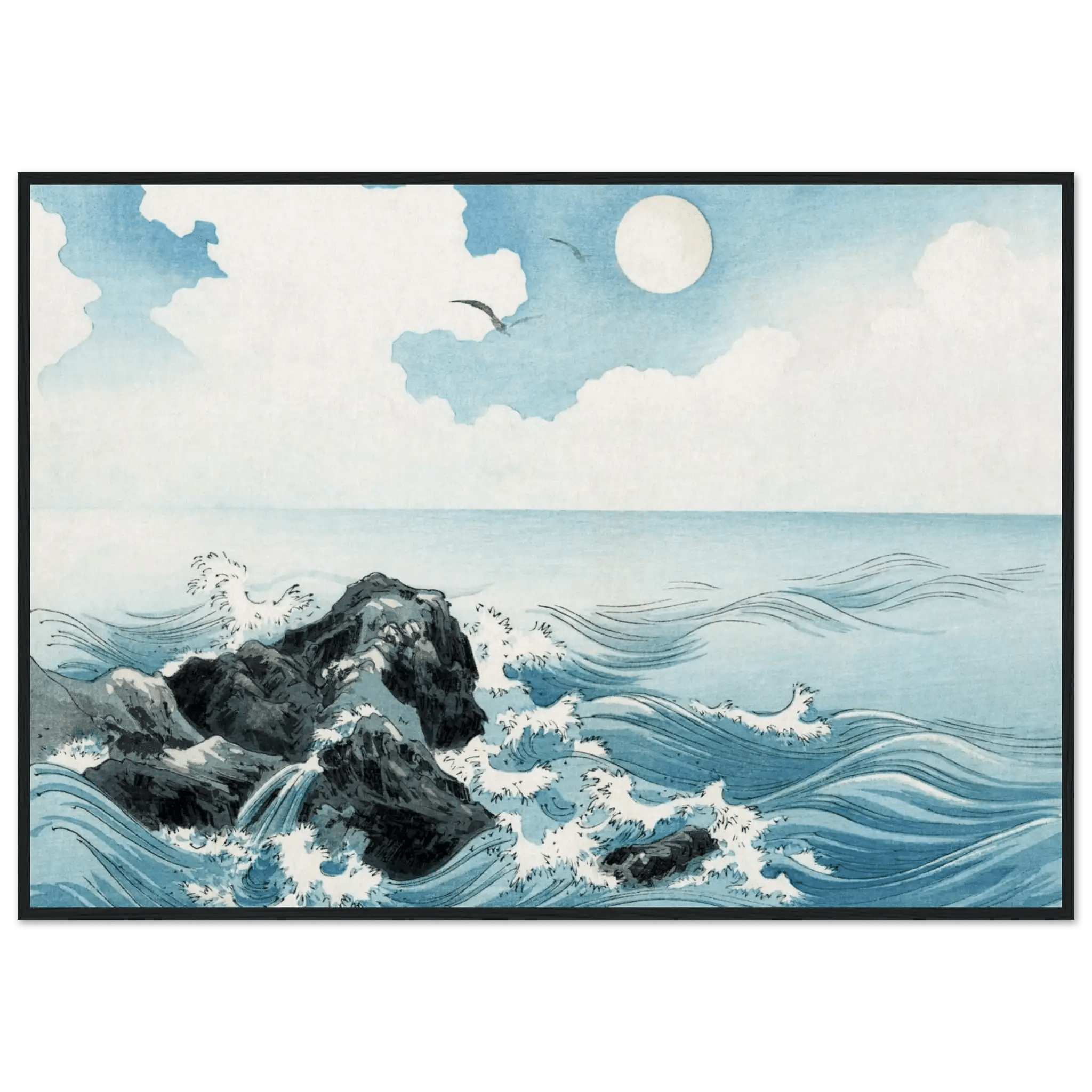 Wellen bei Kojima - Gerahmte Eleganz - HINORI