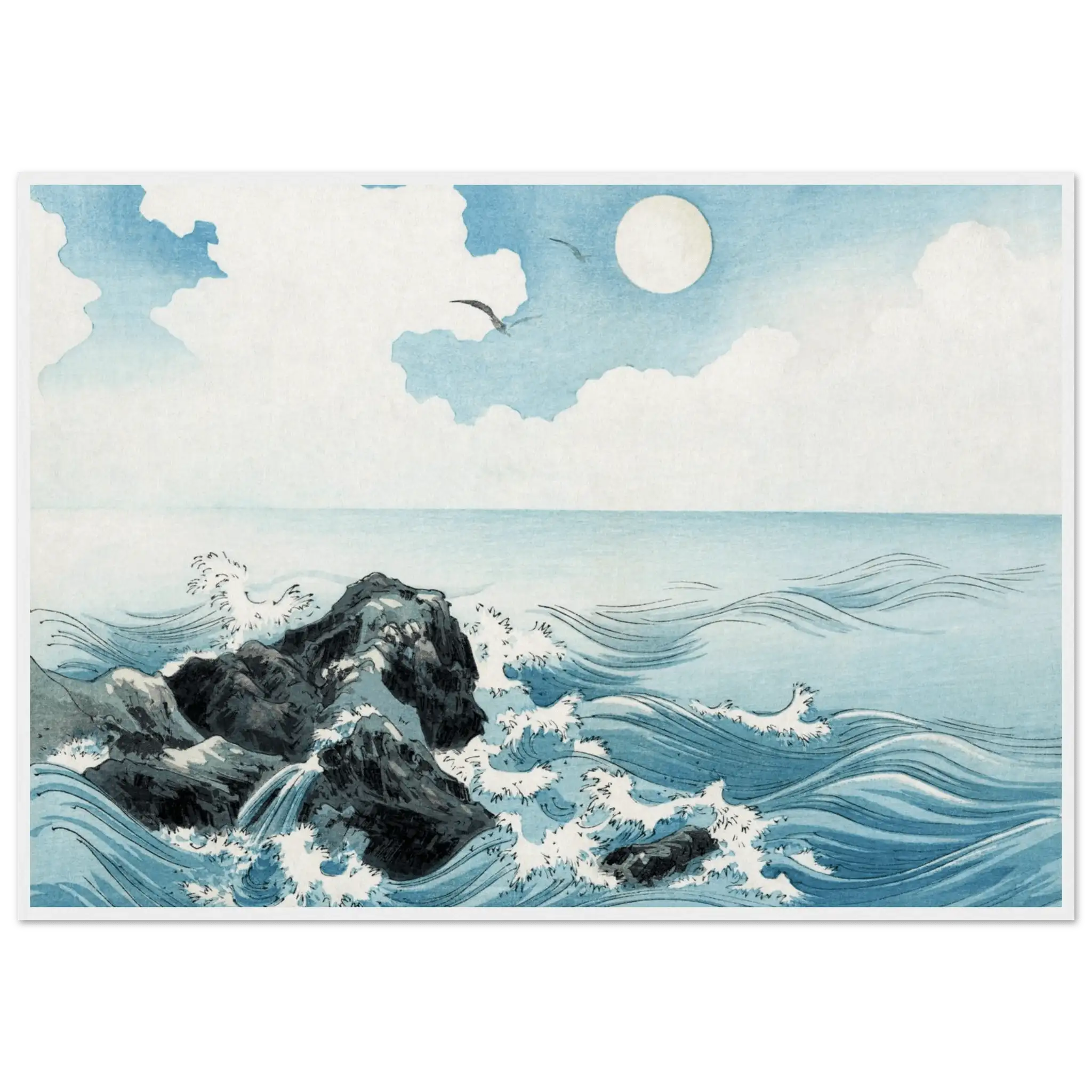 Wellen bei Kojima - Gerahmte Eleganz - HINORI